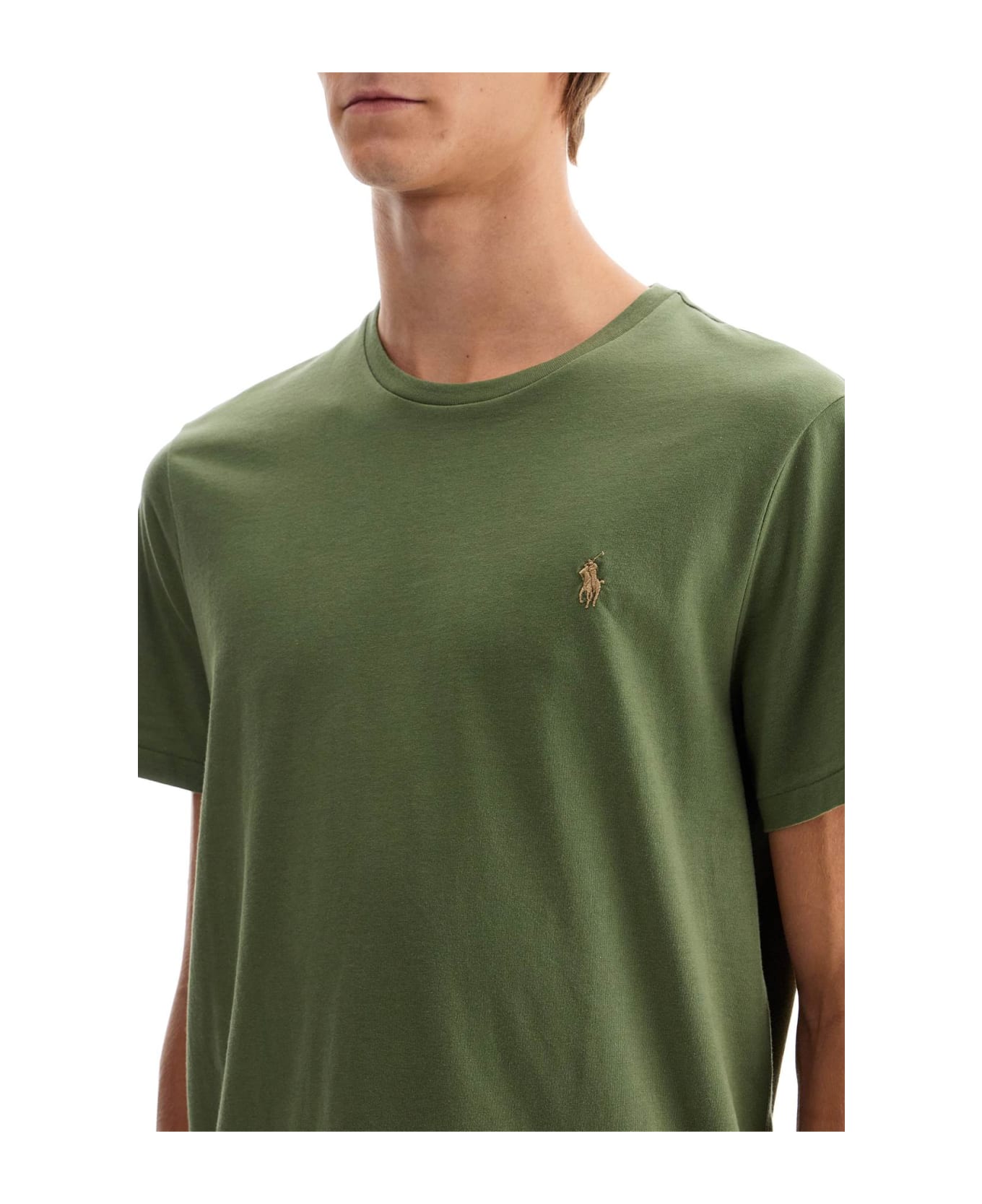 Polo Ralph Lauren Army Green Cotton T-shirt - GARDEN TRAIL/C8668 (Green)