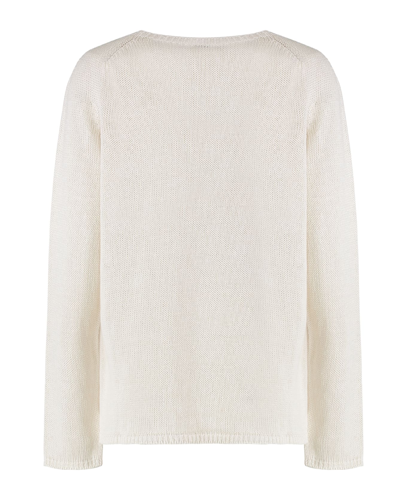 
S Max Mara Giolino Crew-neck Wool Sweater - Ecru