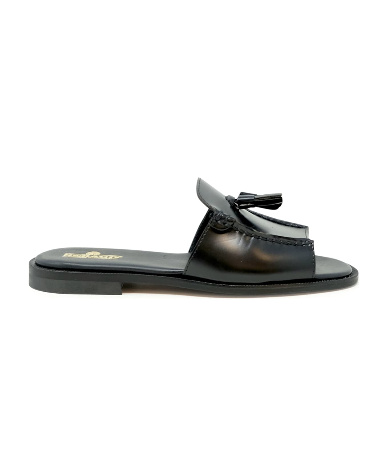 Sebago Will Black Leather Mules - BLACK