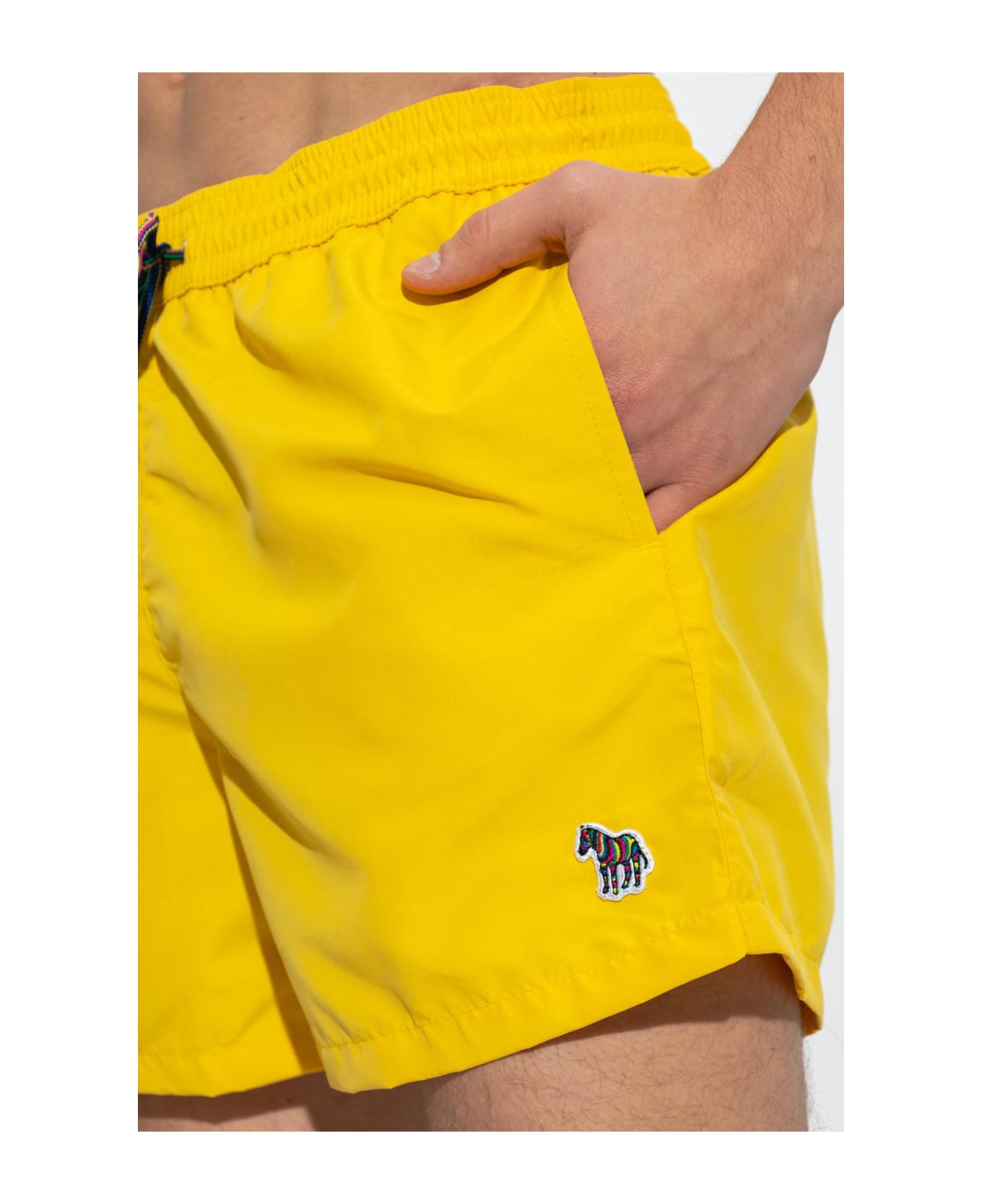 Paul Smith Swimming Shorts With Patch - Yellow スイムトランクス