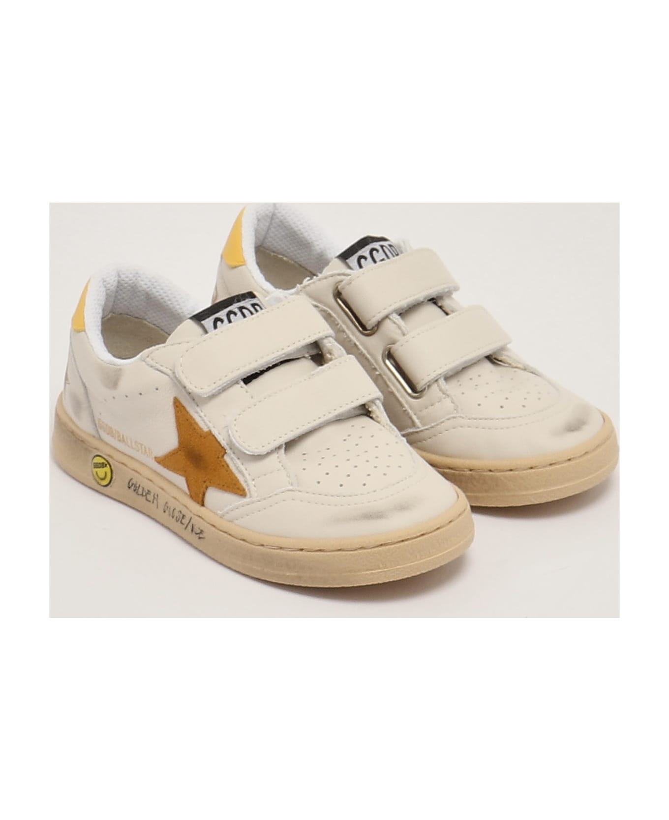 Golden Goose Ballstar Sneaker - BIANCO-OCRA