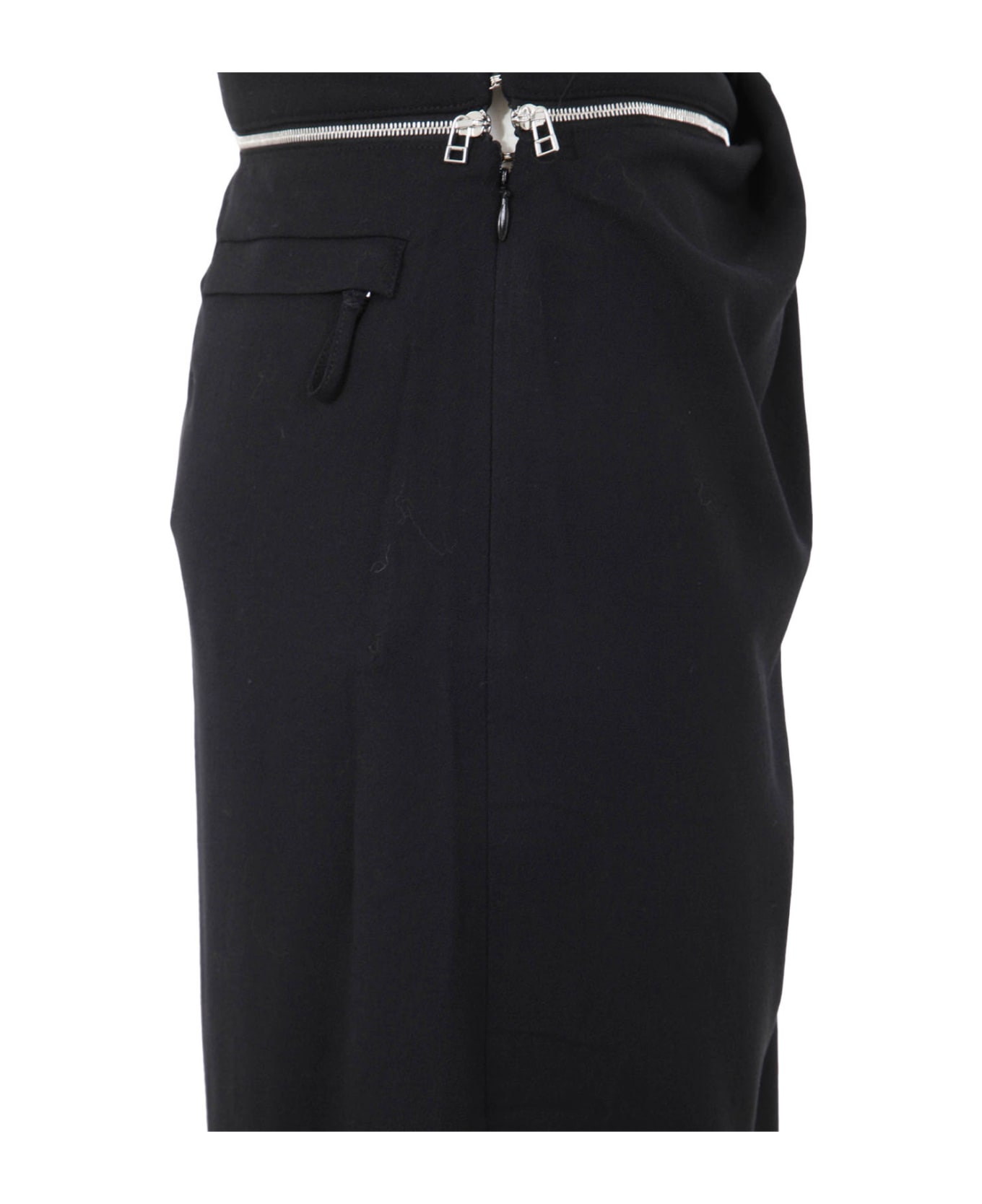 Jacquemus La Jupe Bodri Midi Skirt Deep Split Detail - Black