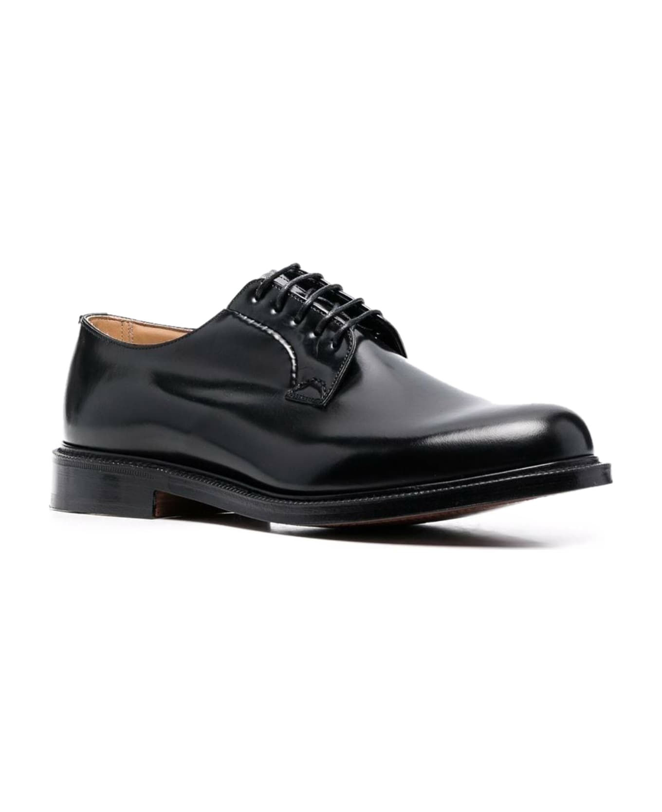 Church's Shannon Derby In Brushed Calfskin - Black