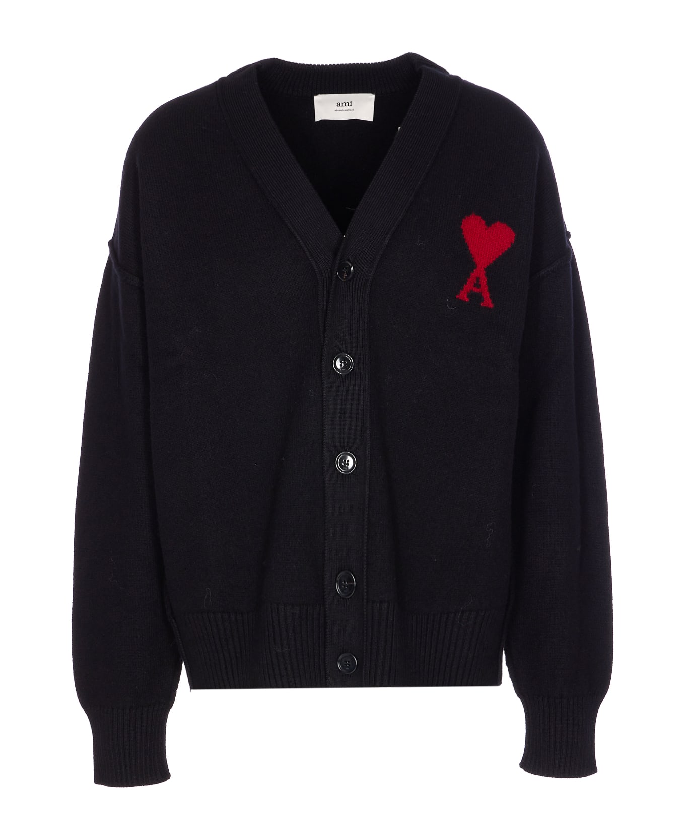 Ami Alexandre Mattiussi Ami De Coeur Cardigan - Black