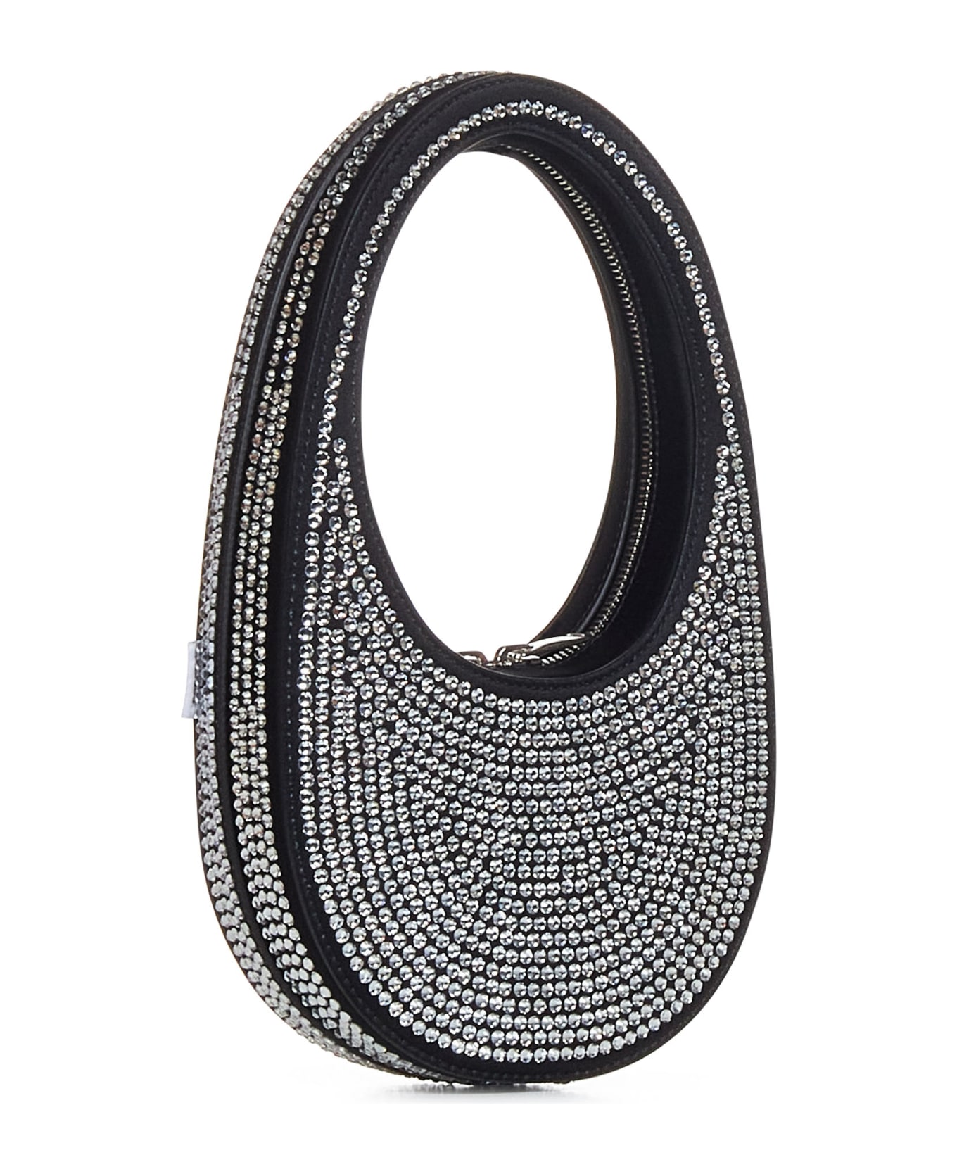 Coperni Crystal-embellished Mini Swipe Handbag - Black