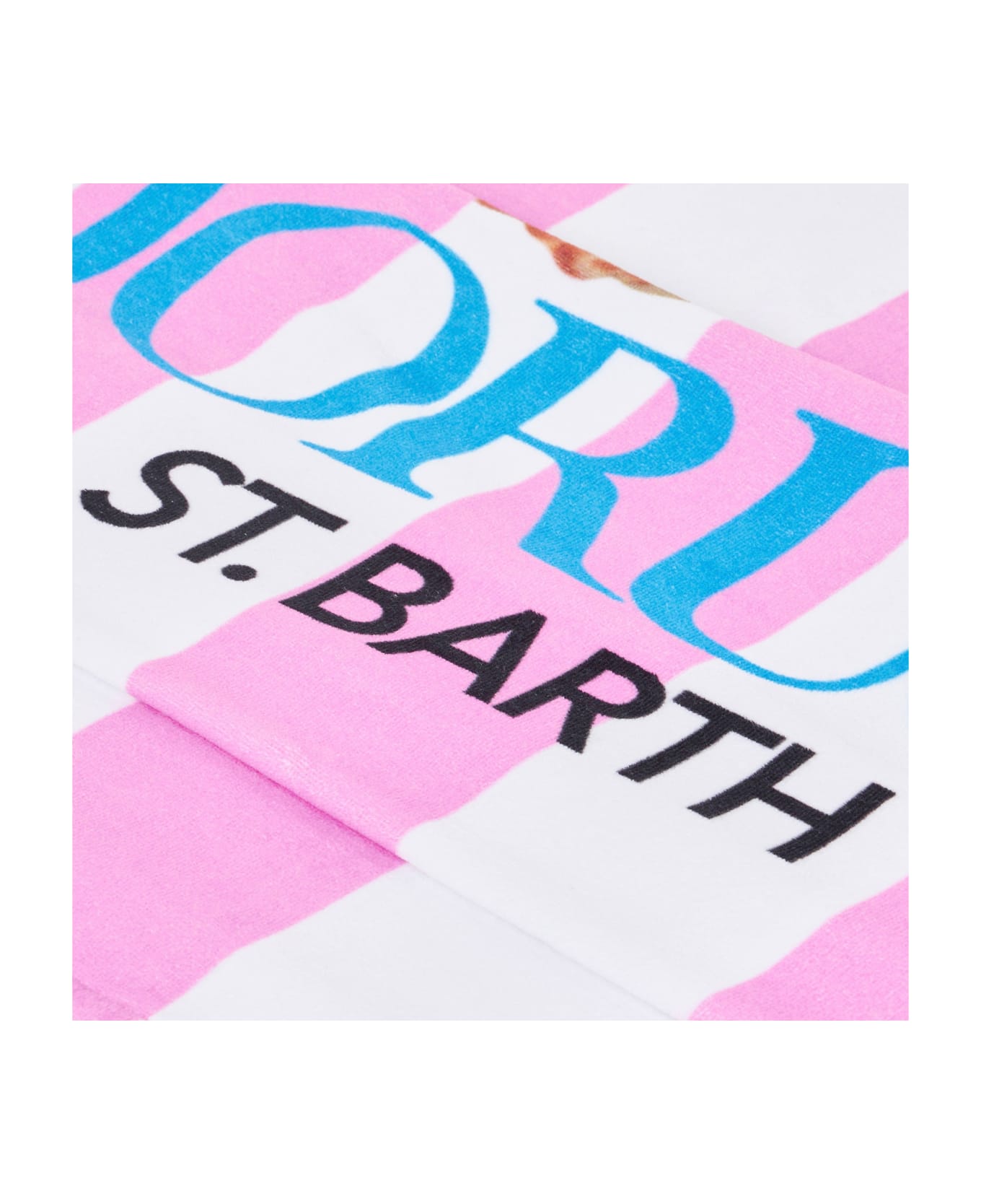 MC2 Saint Barth Soft Terry Beach Towel With Fiorucci Angels Print | Fiorucci Special Edition - PINK