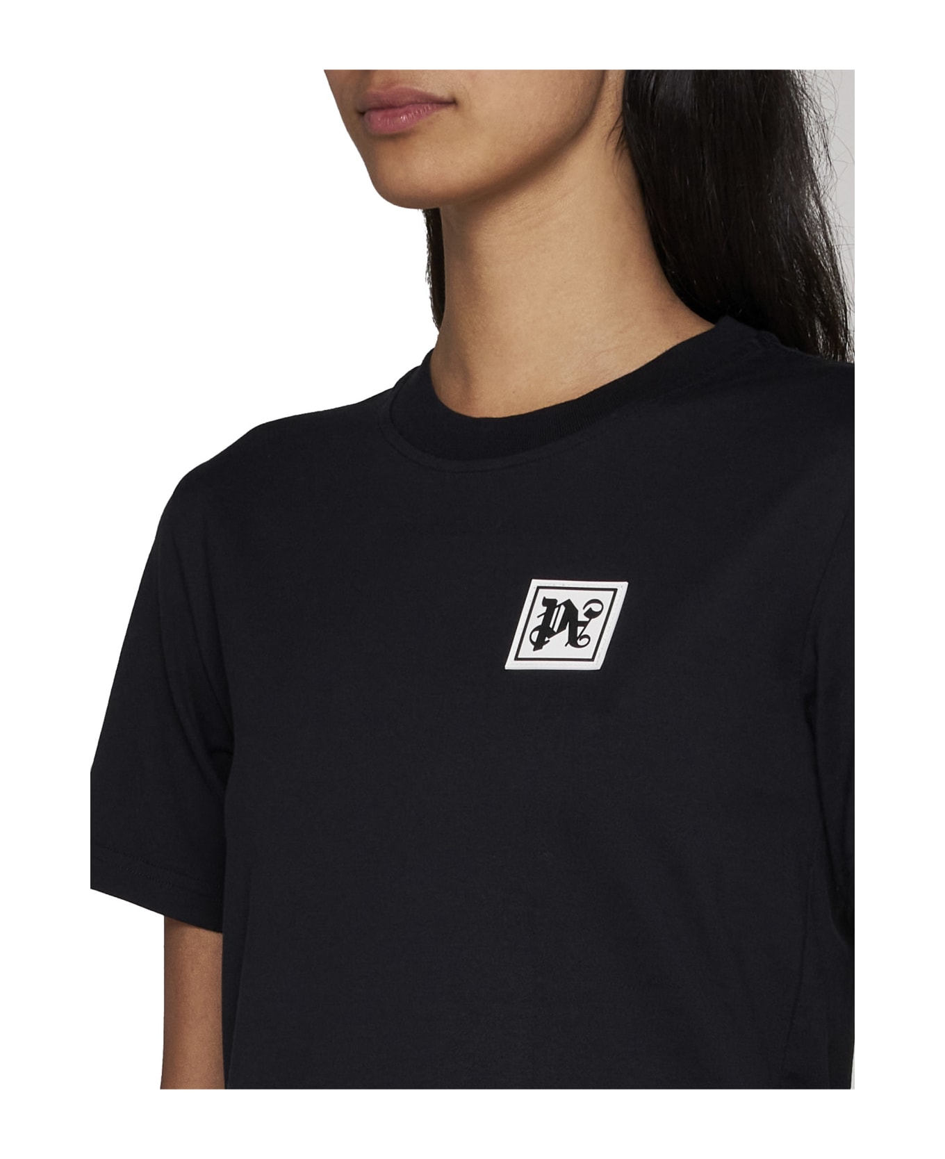 Palm Angels Ski Club T-shirt - BLACK WHITE (Black) Tシャツ