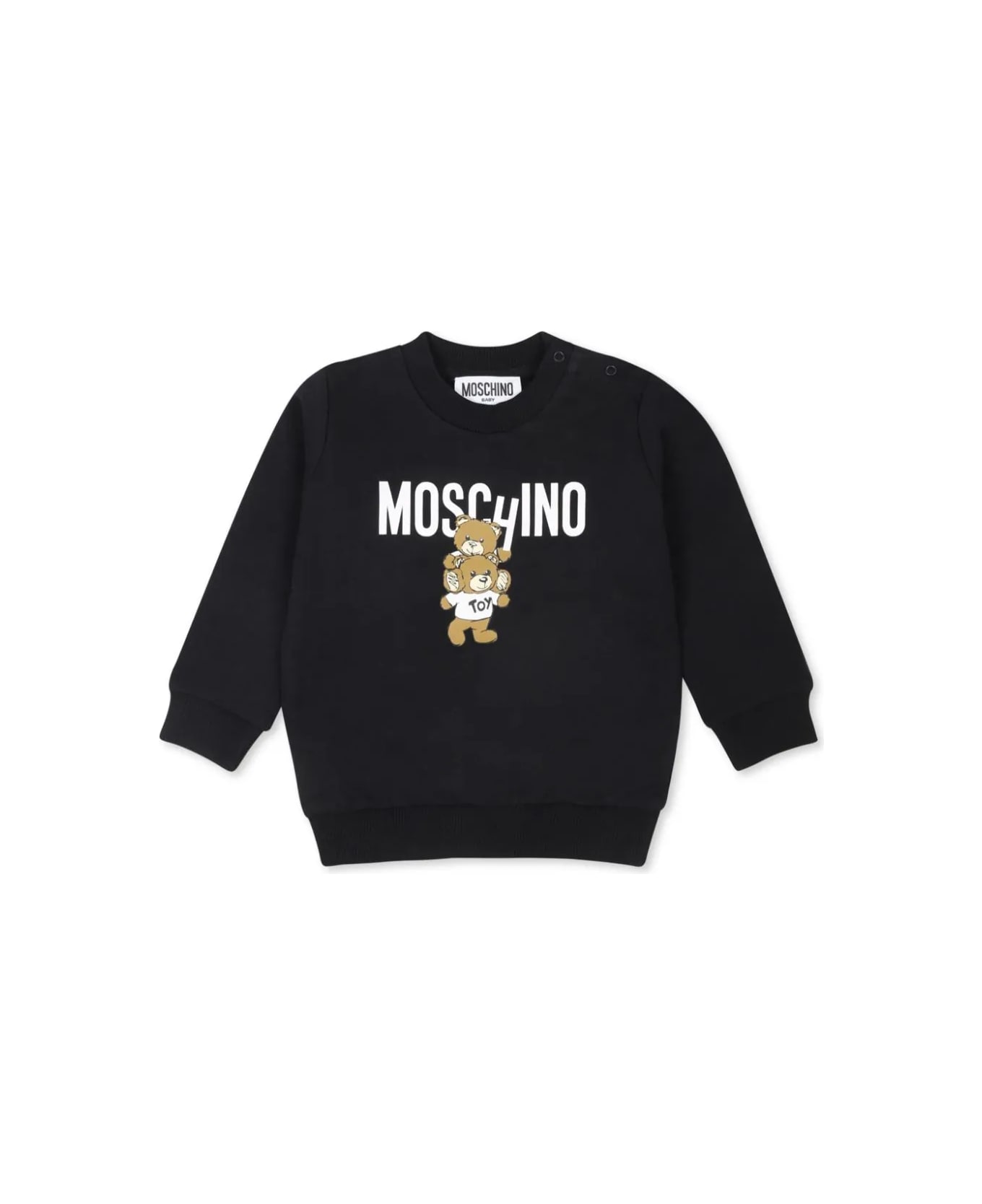 Moschino Felpa Con Logo - Black ニットウェア＆スウェットシャツ