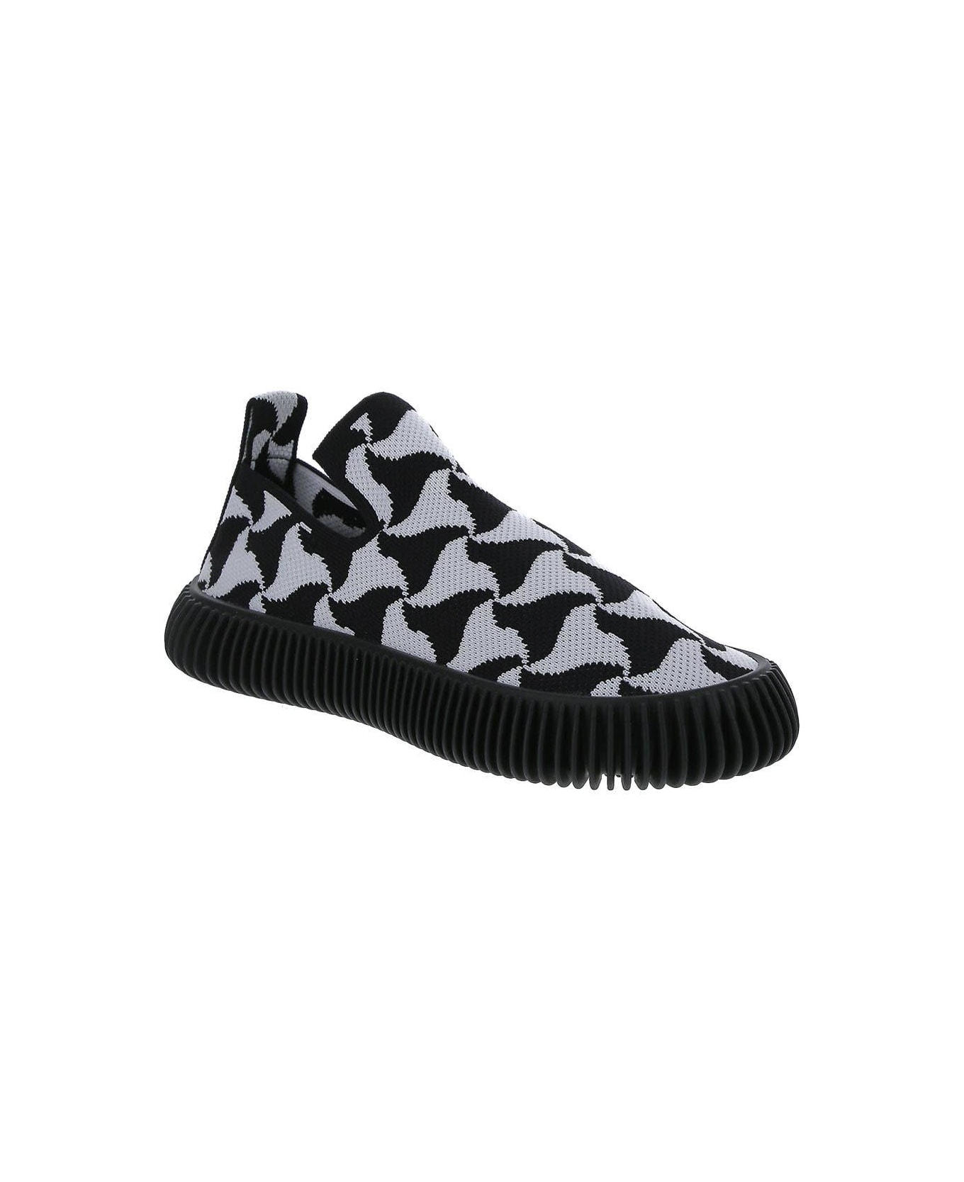 Bottega Veneta Ripple Sneakers - BLACK