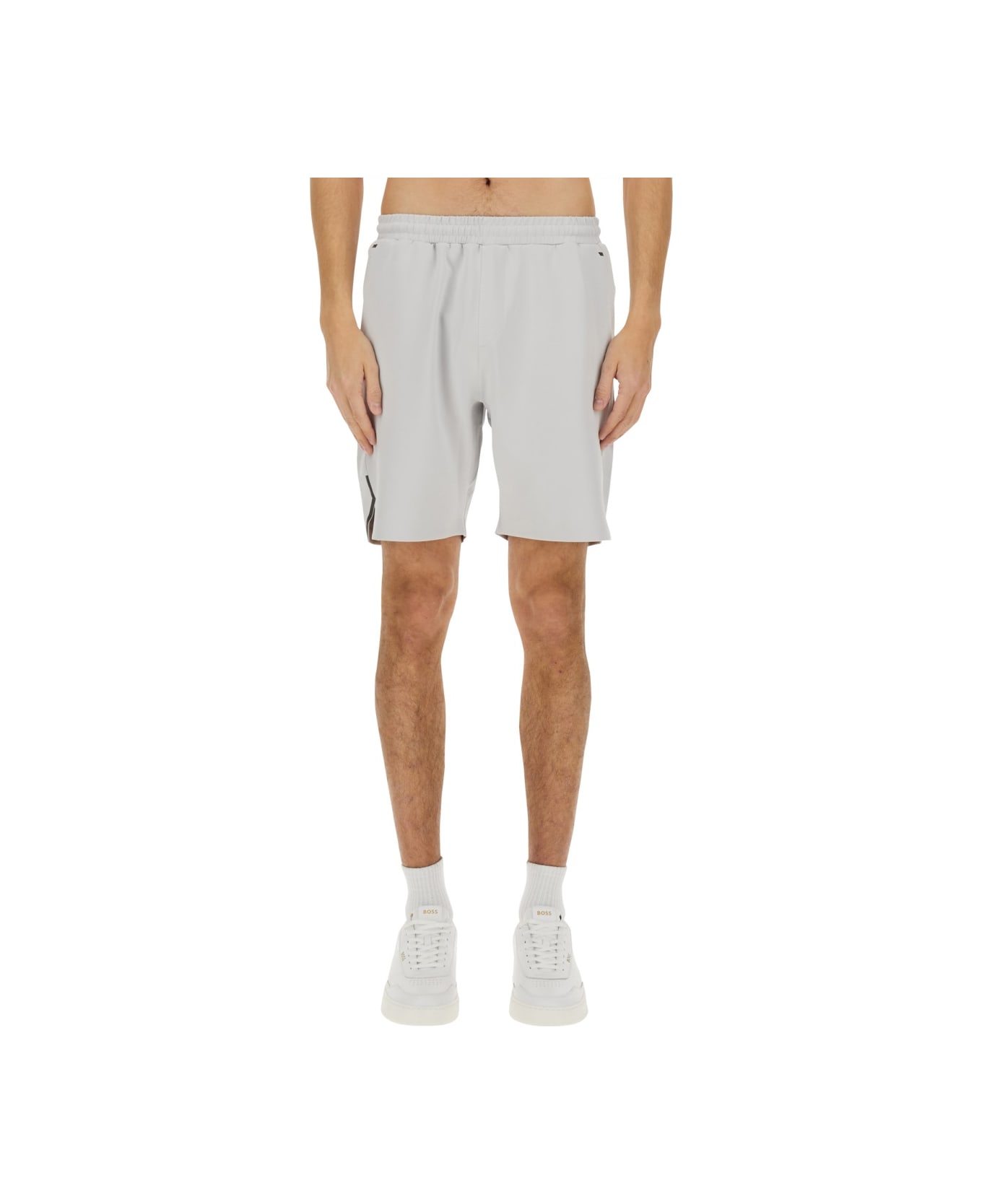 Hugo Boss Technical Fabric Bermuda Shorts - GREY