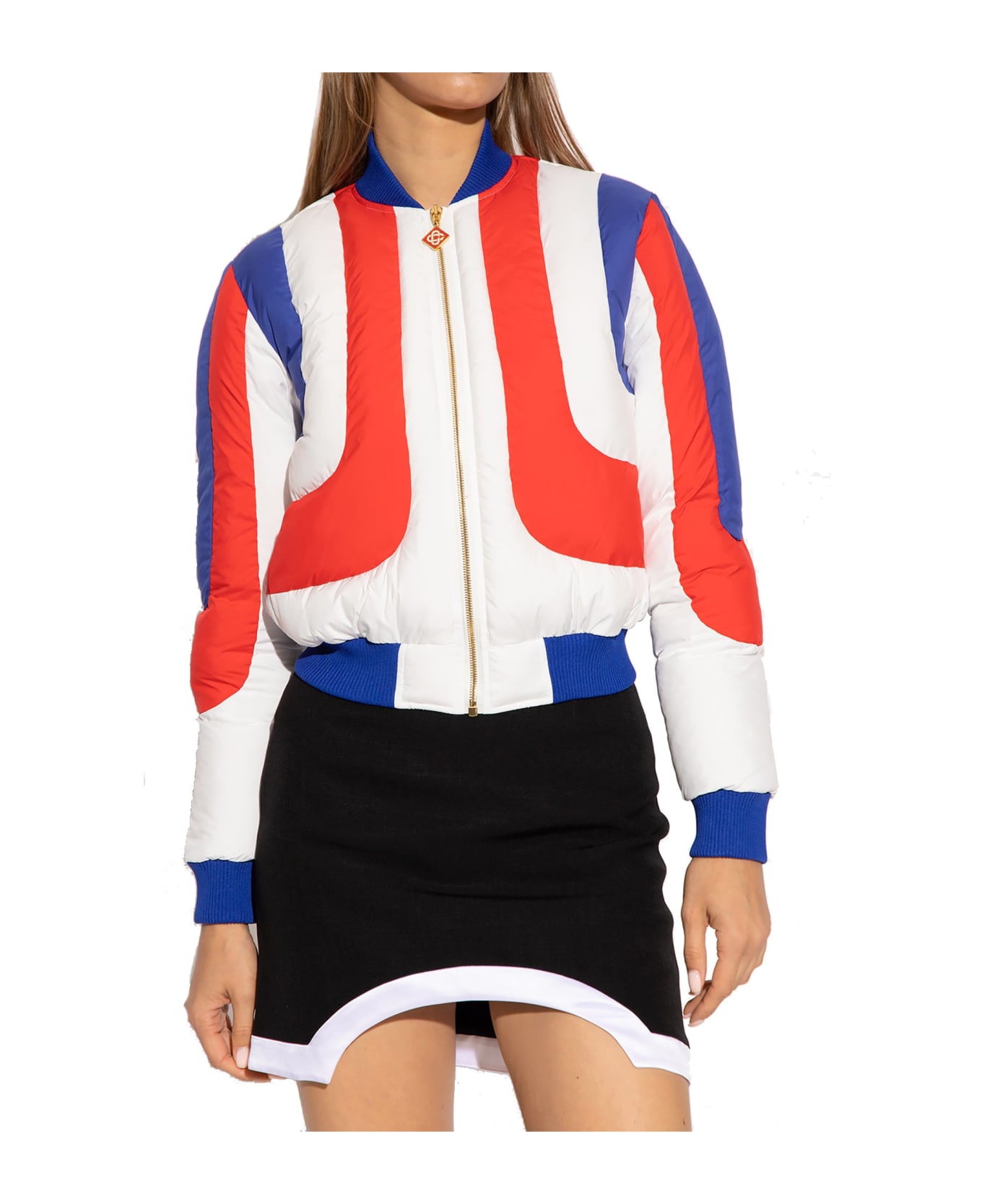Casablanca Quilted Bomber Jacket - White