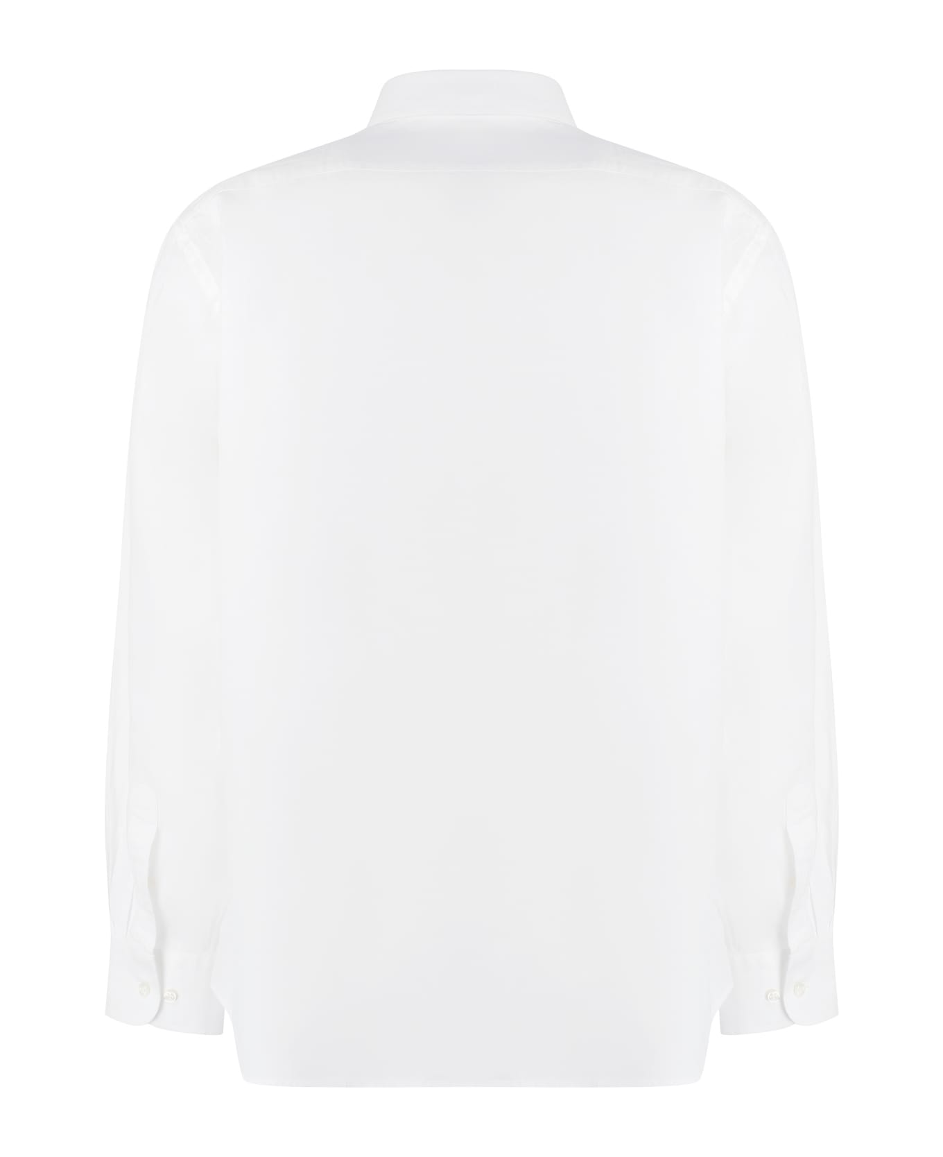 Paul&Shark Long Sleeve Cotton Blend Shirt - White