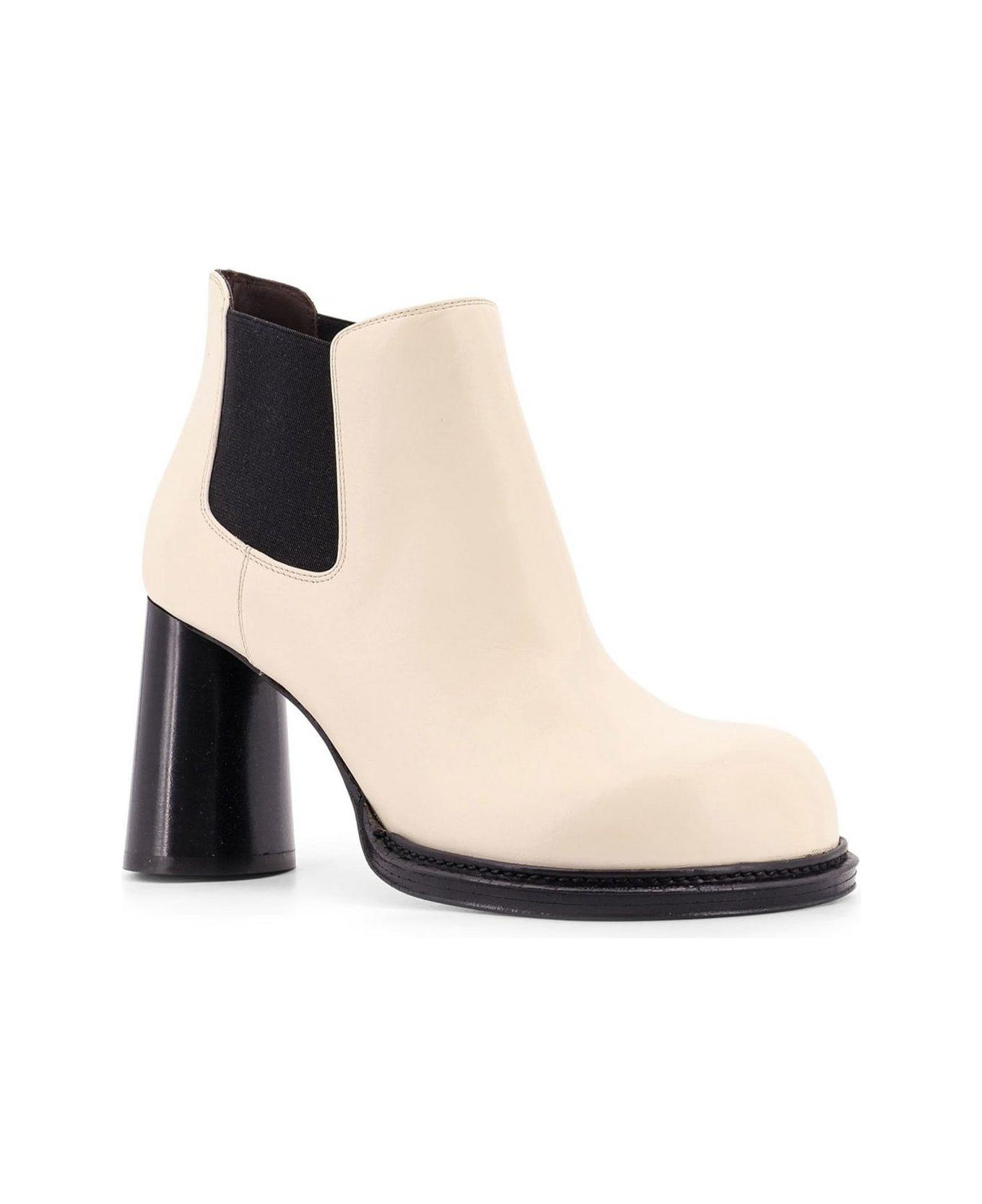 Bottega Veneta Cliff Chelsea Ankle Boots - White