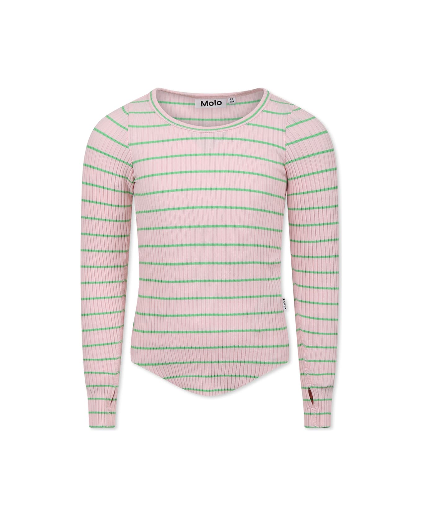 Molo Pink Ribbed T-shirt - Pink