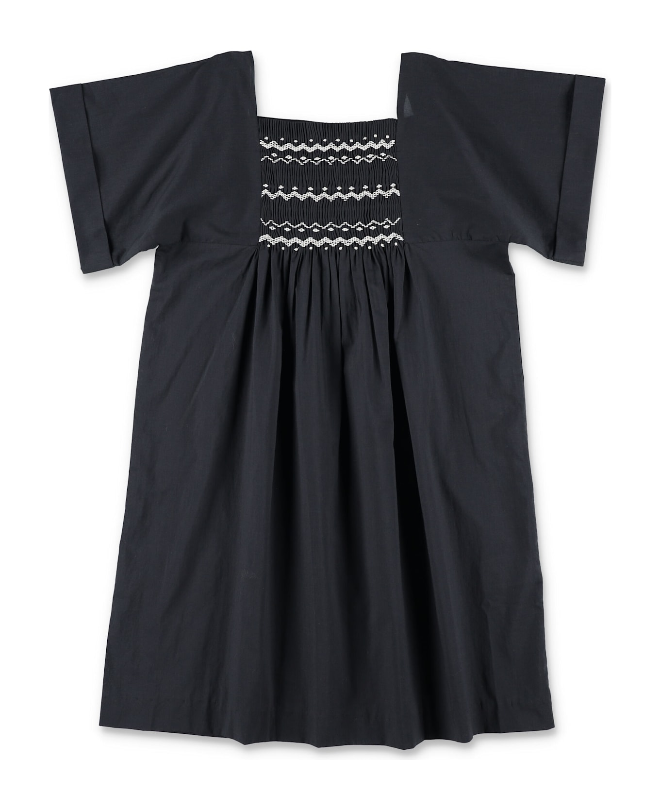 Bonpoint Kid - Paysanne Smocked Dress - BLACK