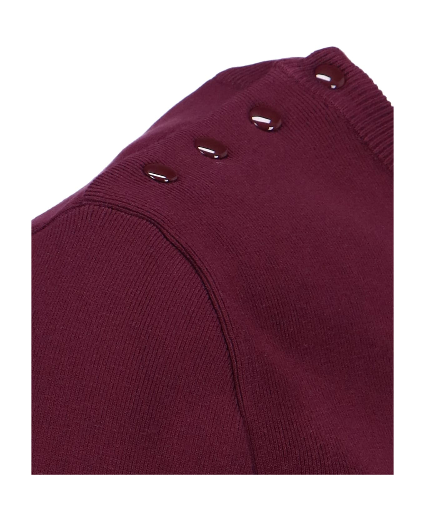 Courrèges 'snaps' Sweater - Purple ニットウェア