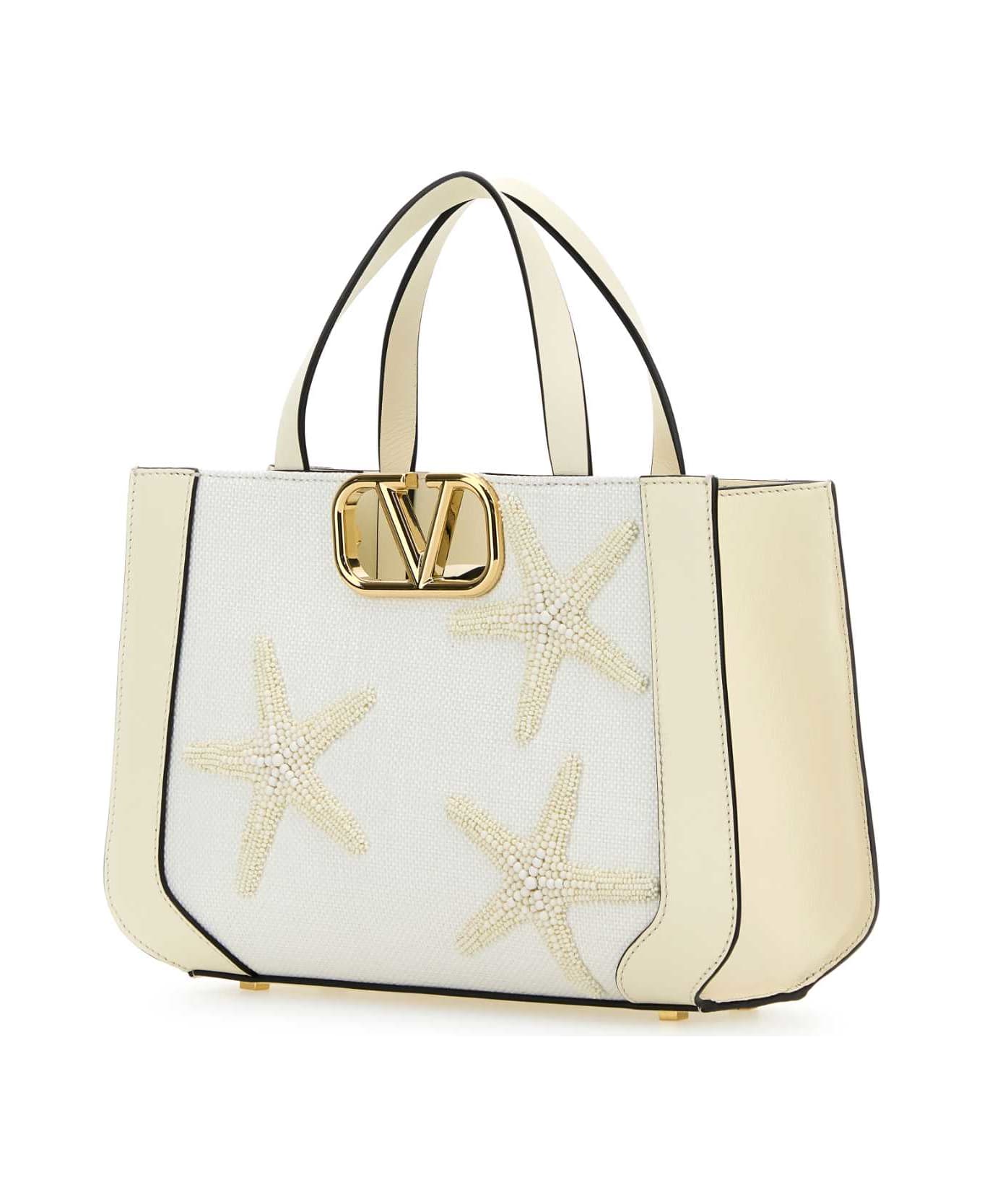 Valentino Garavani White Fabric Valentino Garavani Escape Handbag - IVORY