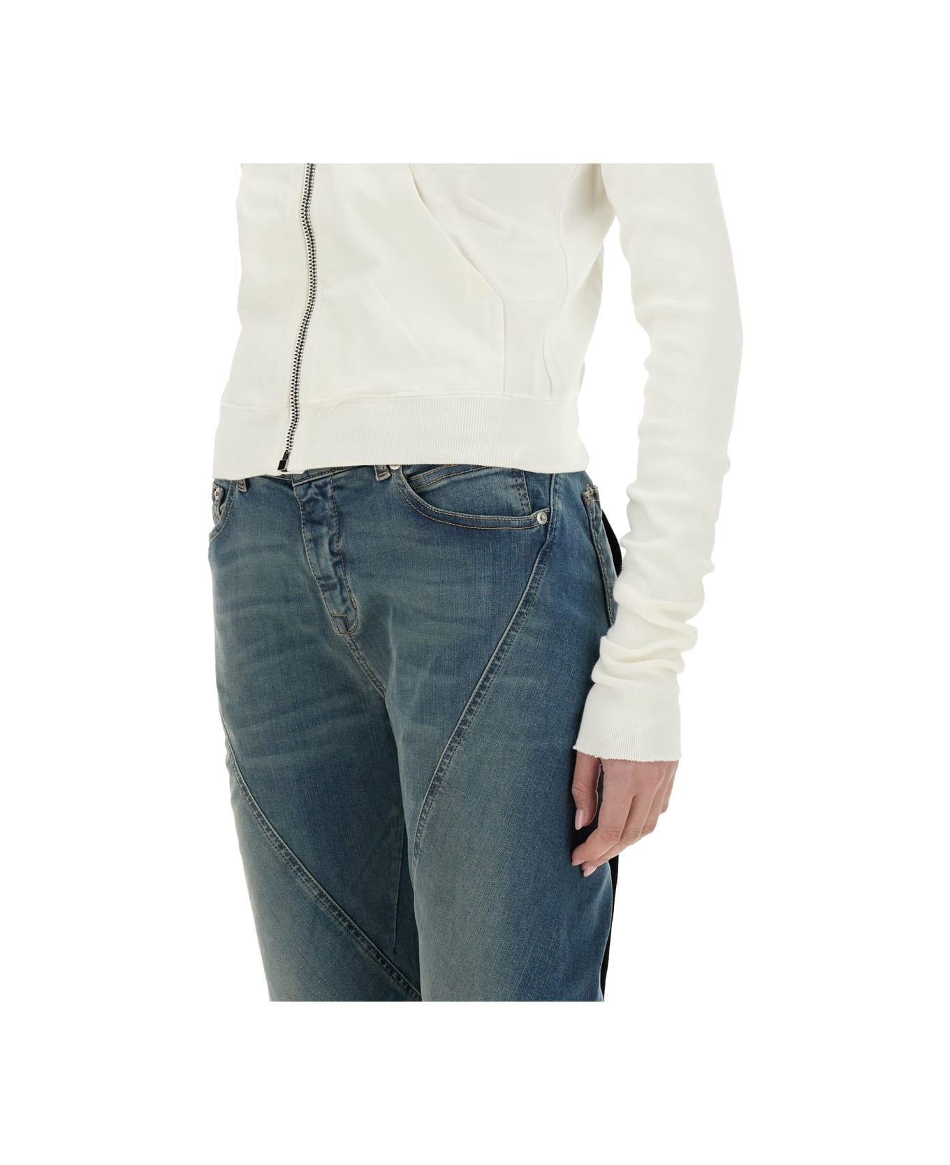 DRKSHDW Mountain" Sweatshirt - WHITE