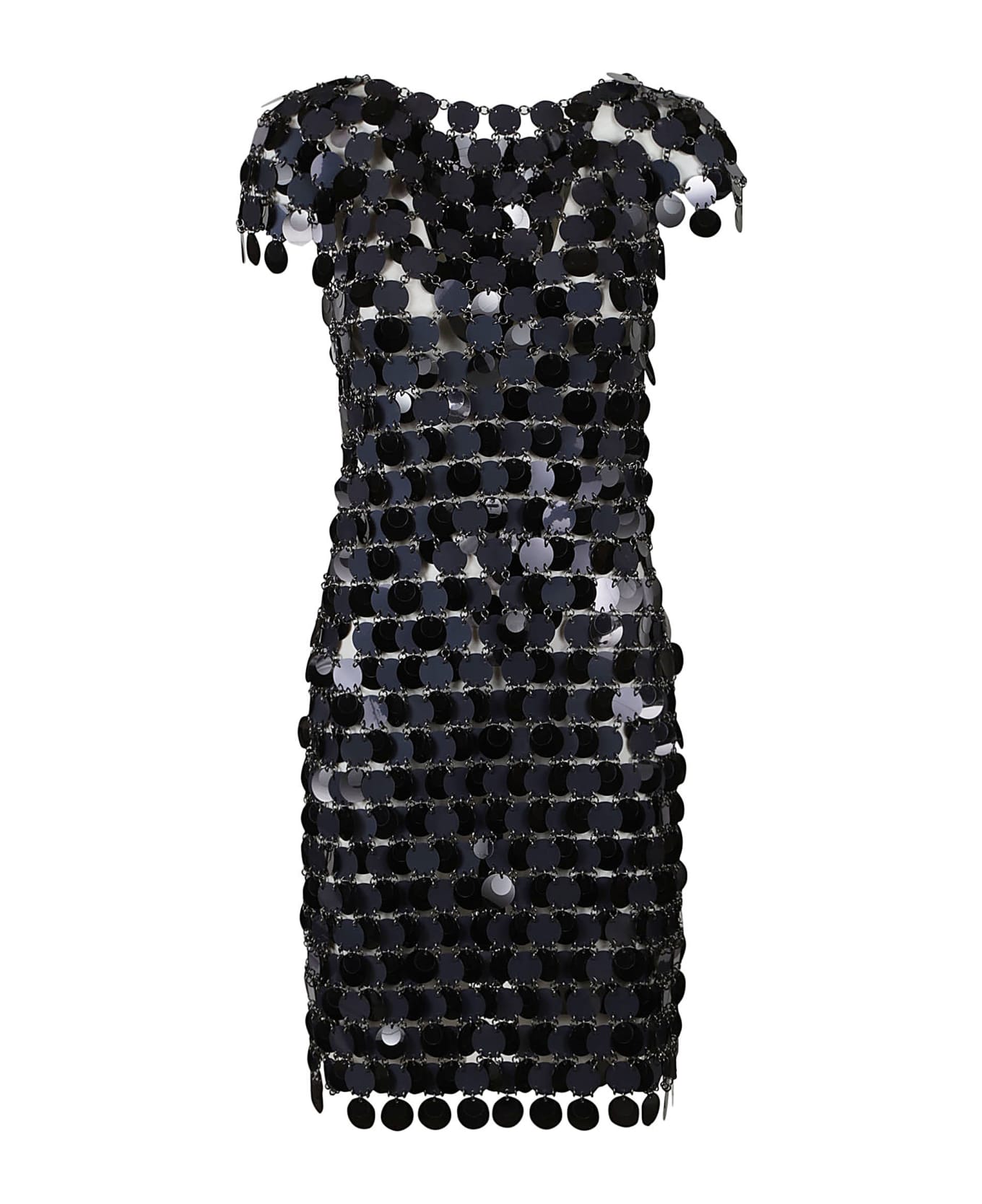 Paco Rabanne Disc Embellished Short Dress - Black ワンピース＆ドレス