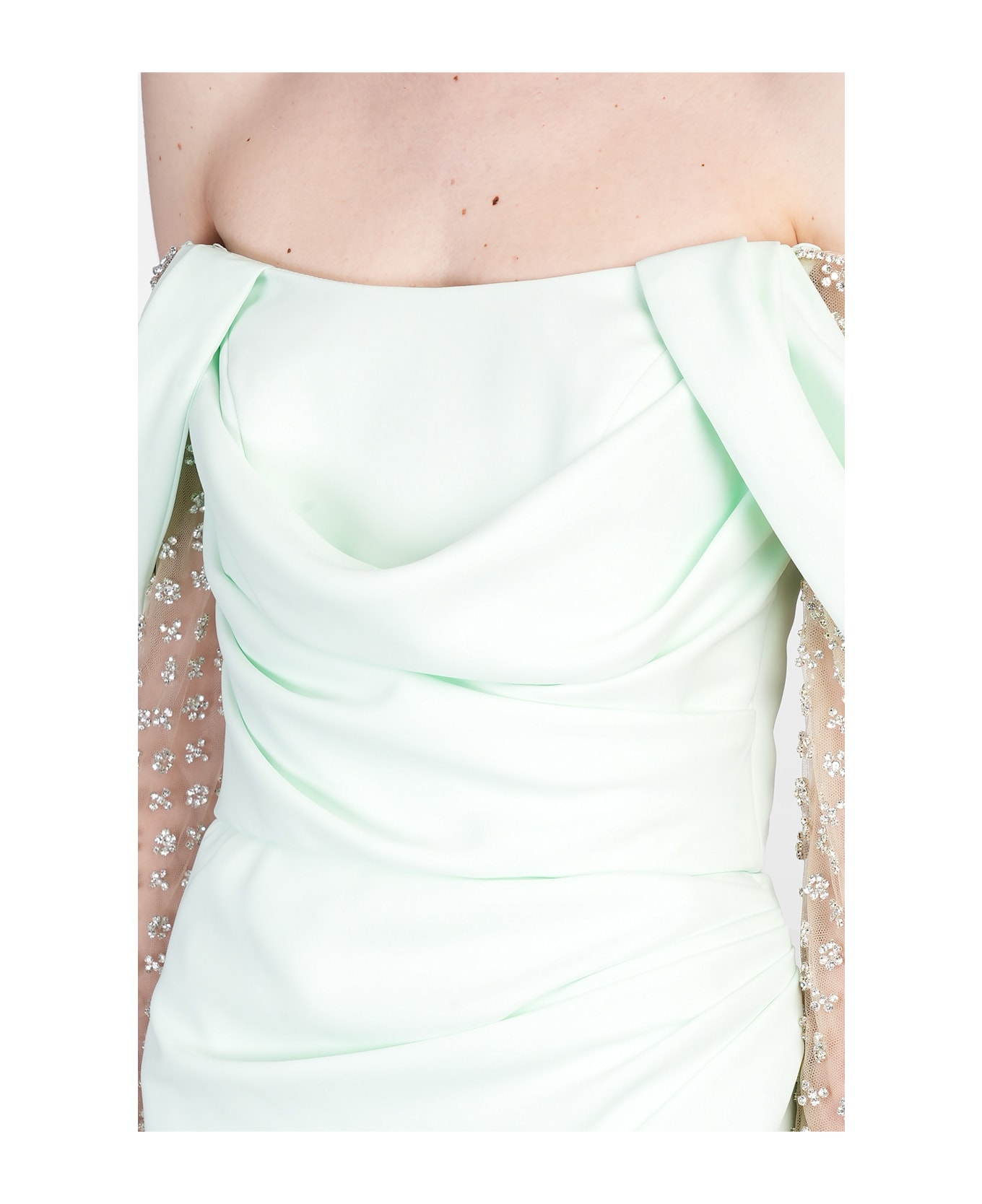 Costarellos Nandi Mini Dress In Green Polyester - green