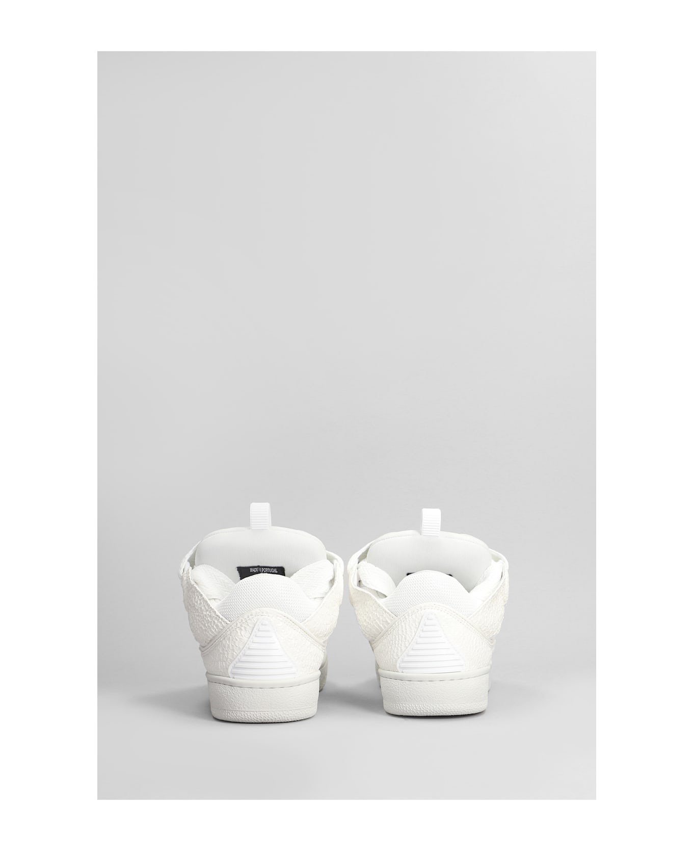 Lanvin Curb Sneakers In White Leather - white