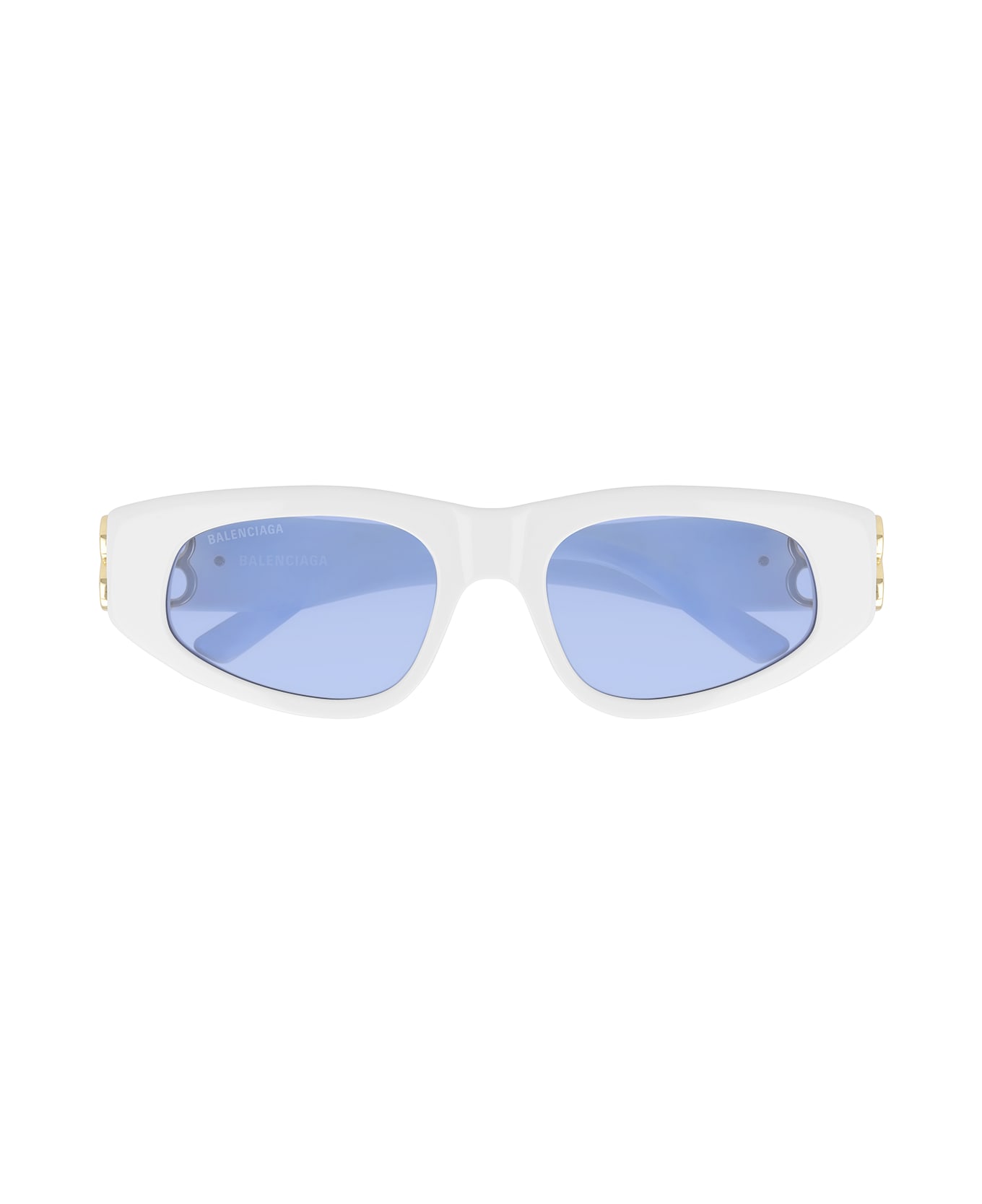 Balenciaga Eyewear BB0095S Sunglasses - White Gold Light Blue サングラス