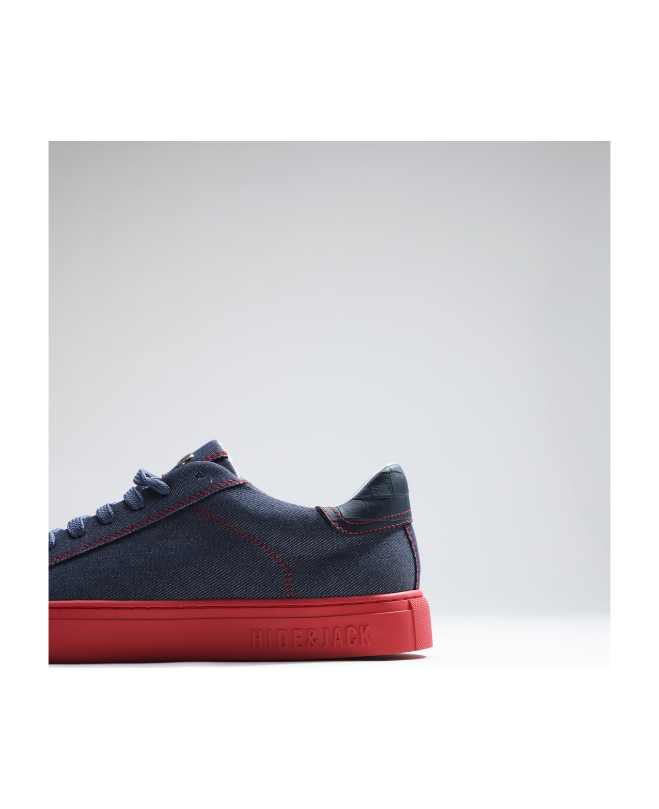 Hide&Jack Low Top Sneaker - Essence Denim Blue Red スニーカー