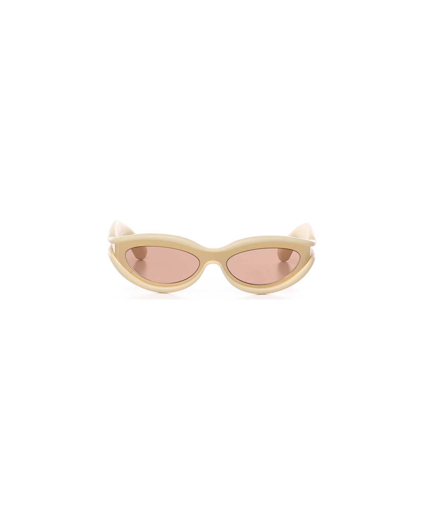 Bottega Veneta Eyewear Hem Sunglasses - Gold-gold-brown