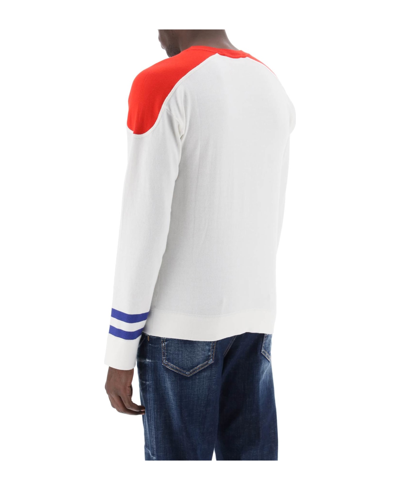Dsquared2 Dsq2 64 Football Sweater - WHITE (White) ニットウェア