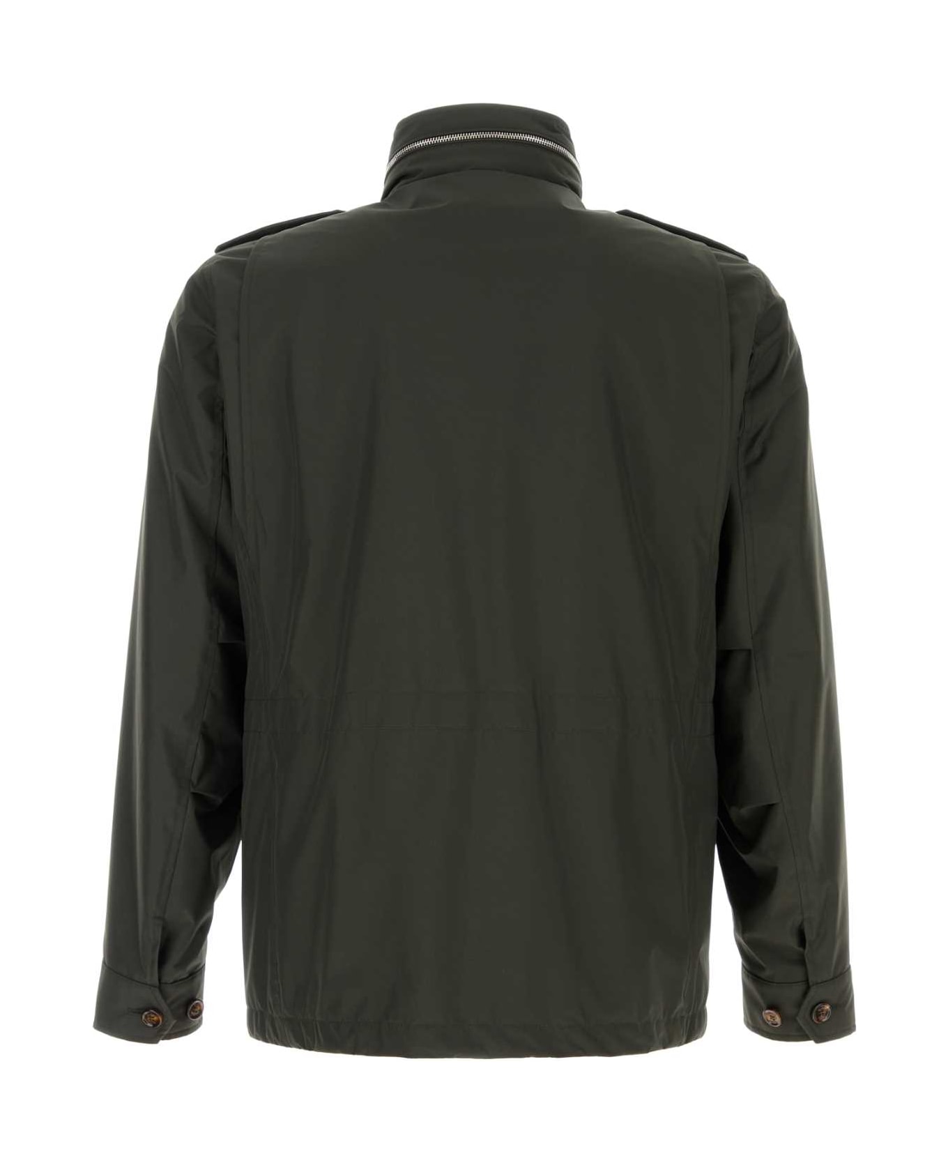 Moorer Bottle Green Polyester Denver Jacket - FOREST