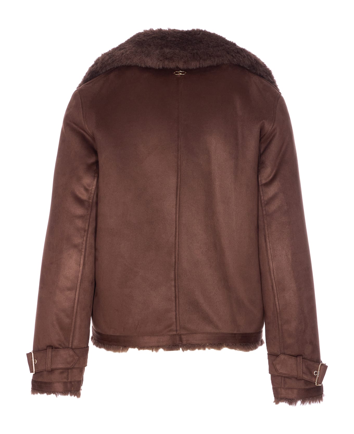 Liu-Jo Double Breasted Jacket - Brown