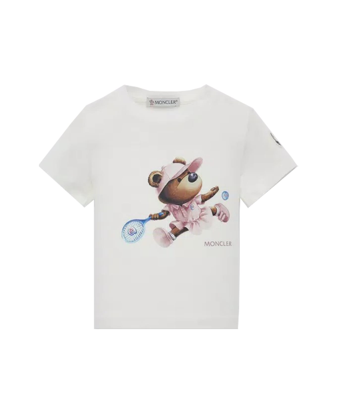 Moncler T-shirt With Tennis Motif - White Tシャツ＆ポロシャツ