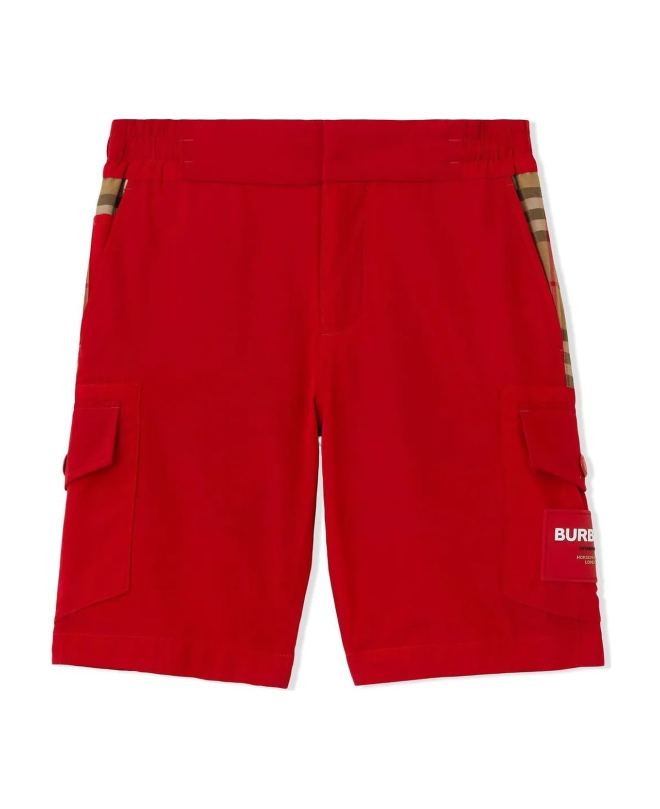 Burberry Kids Shorts Red - Red ボトムス