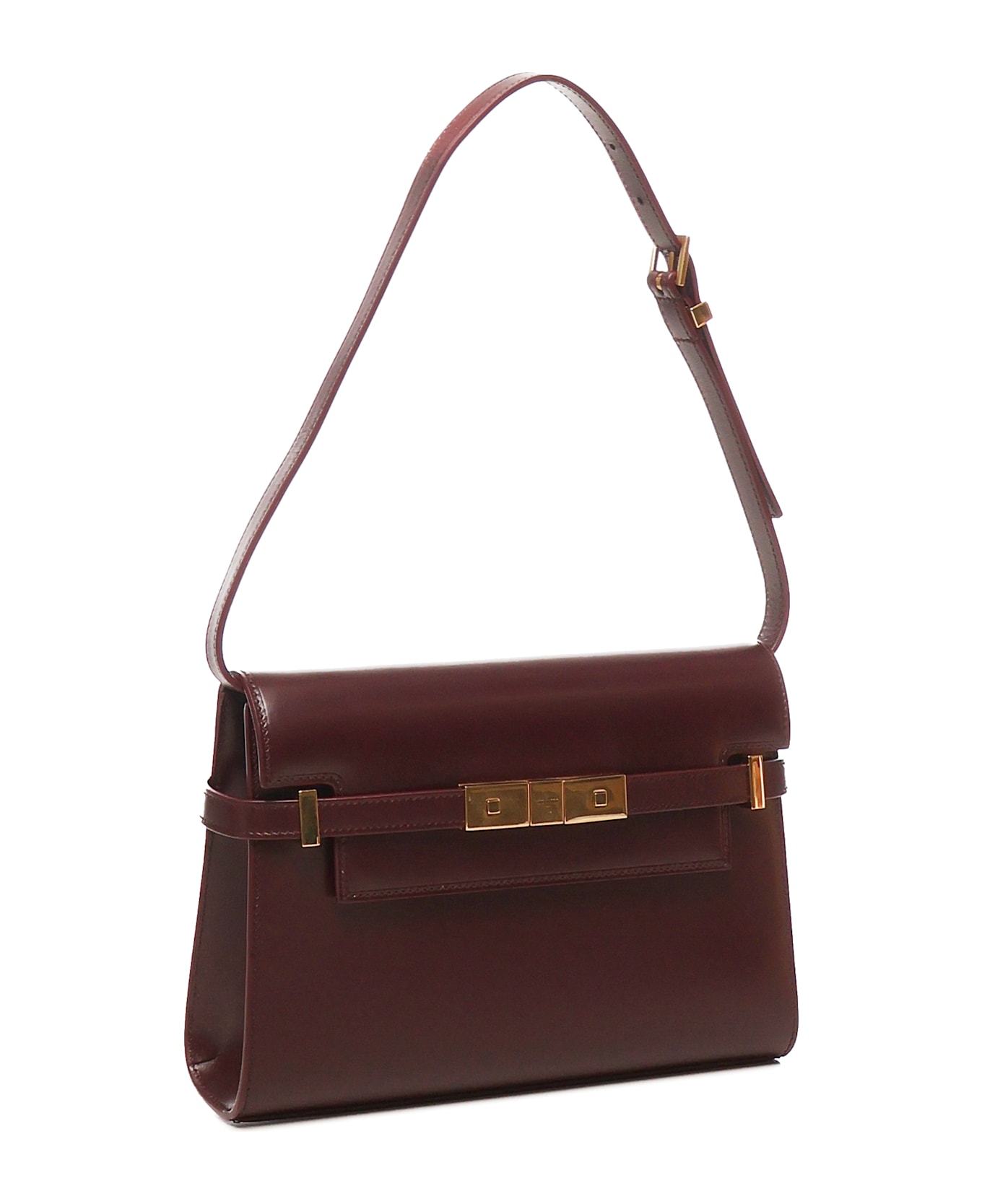 Saint Laurent Manhattan Small Bag - Cabernet red