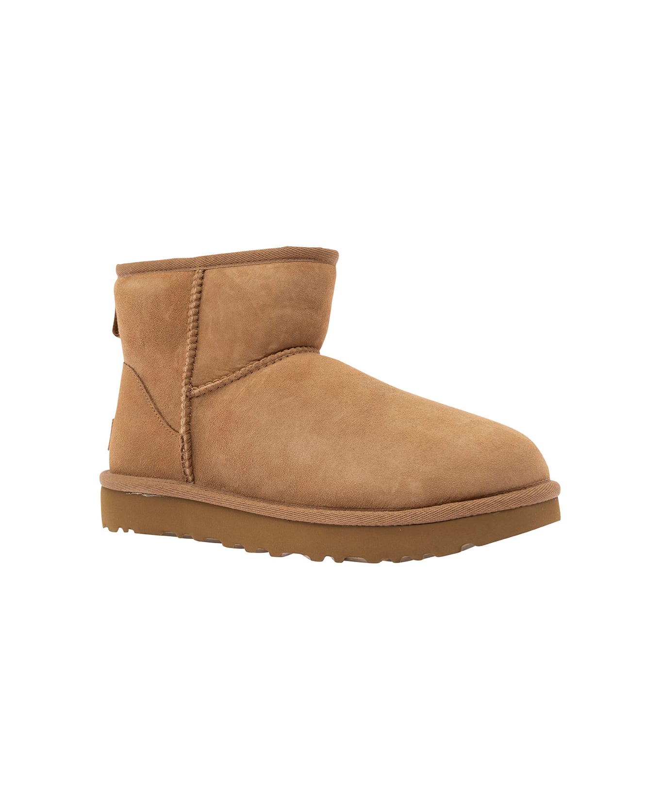 UGG 
mini Classic Ii
 Beige Pull-on Boots In Suede Woman - Beige