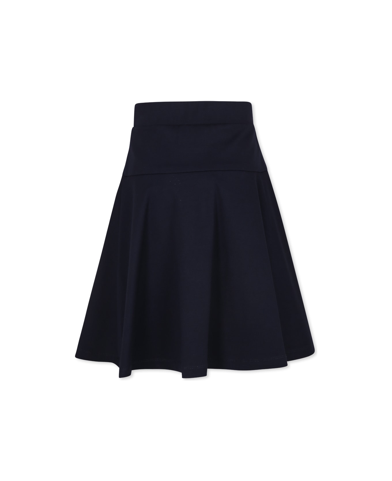 Monnalisa Blue Skirt For Girl With Logo - Blue