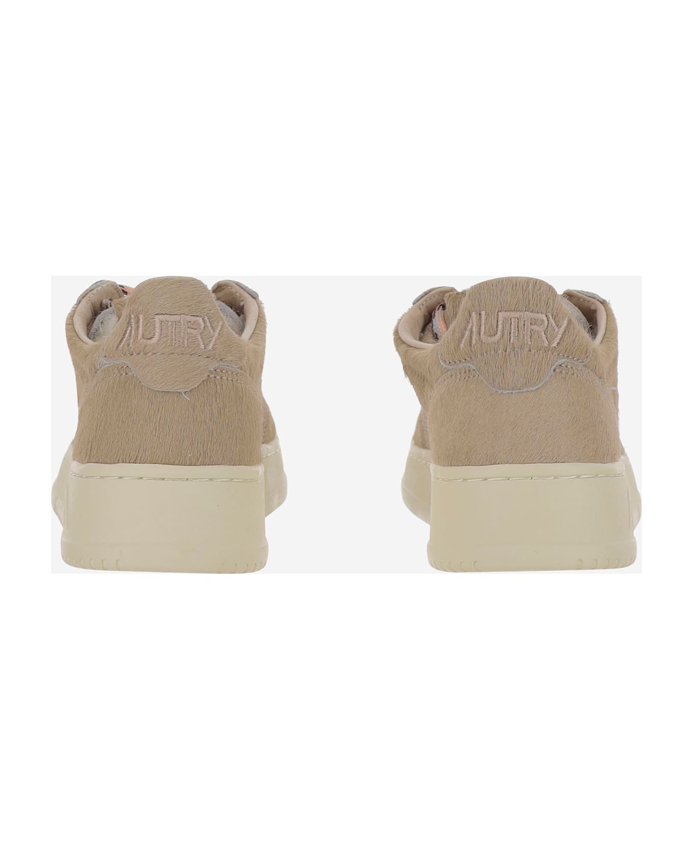 Autry Beige Leather Medalist Sneakers - Beige