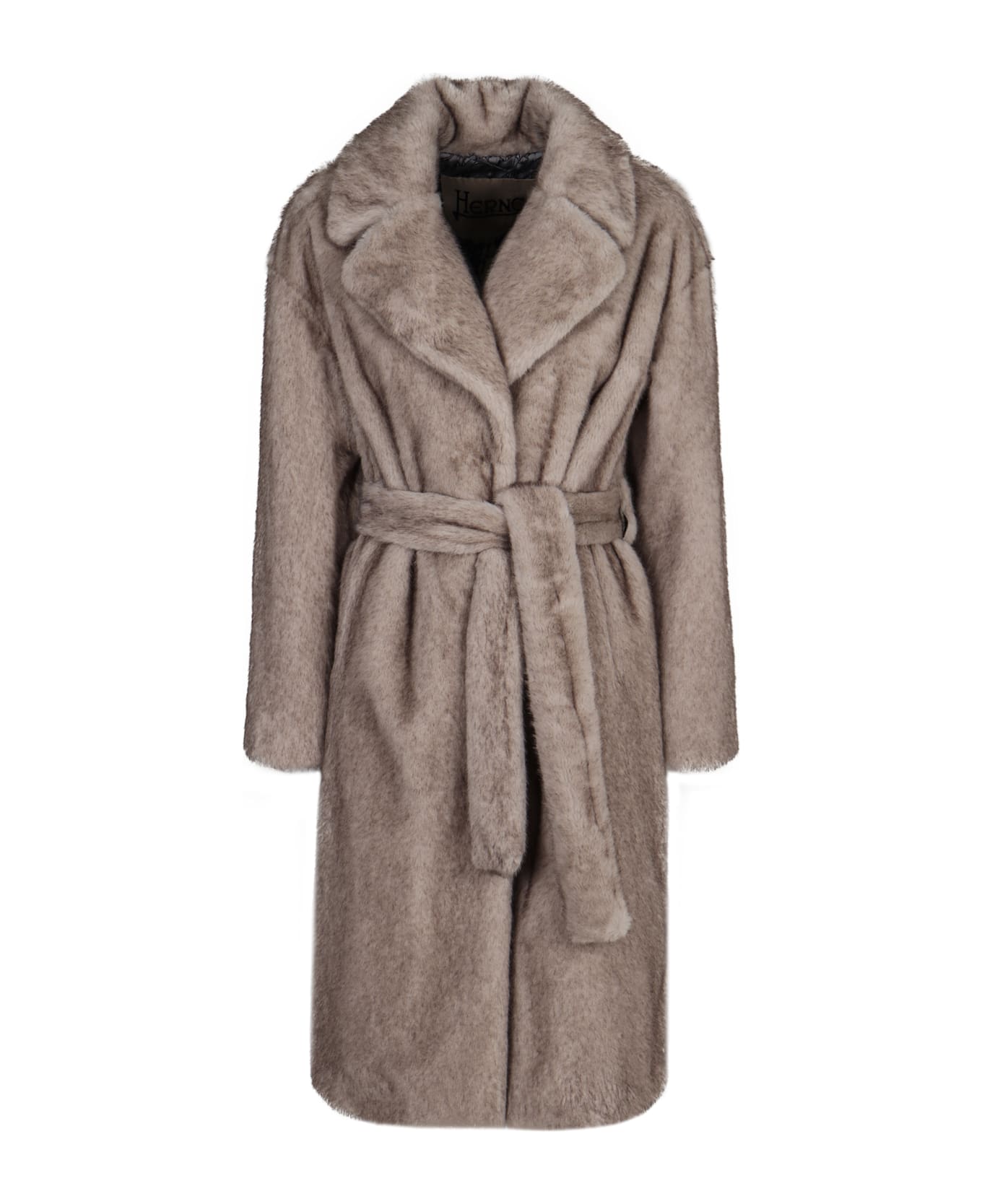 Herno Faux Fur Coat - grey