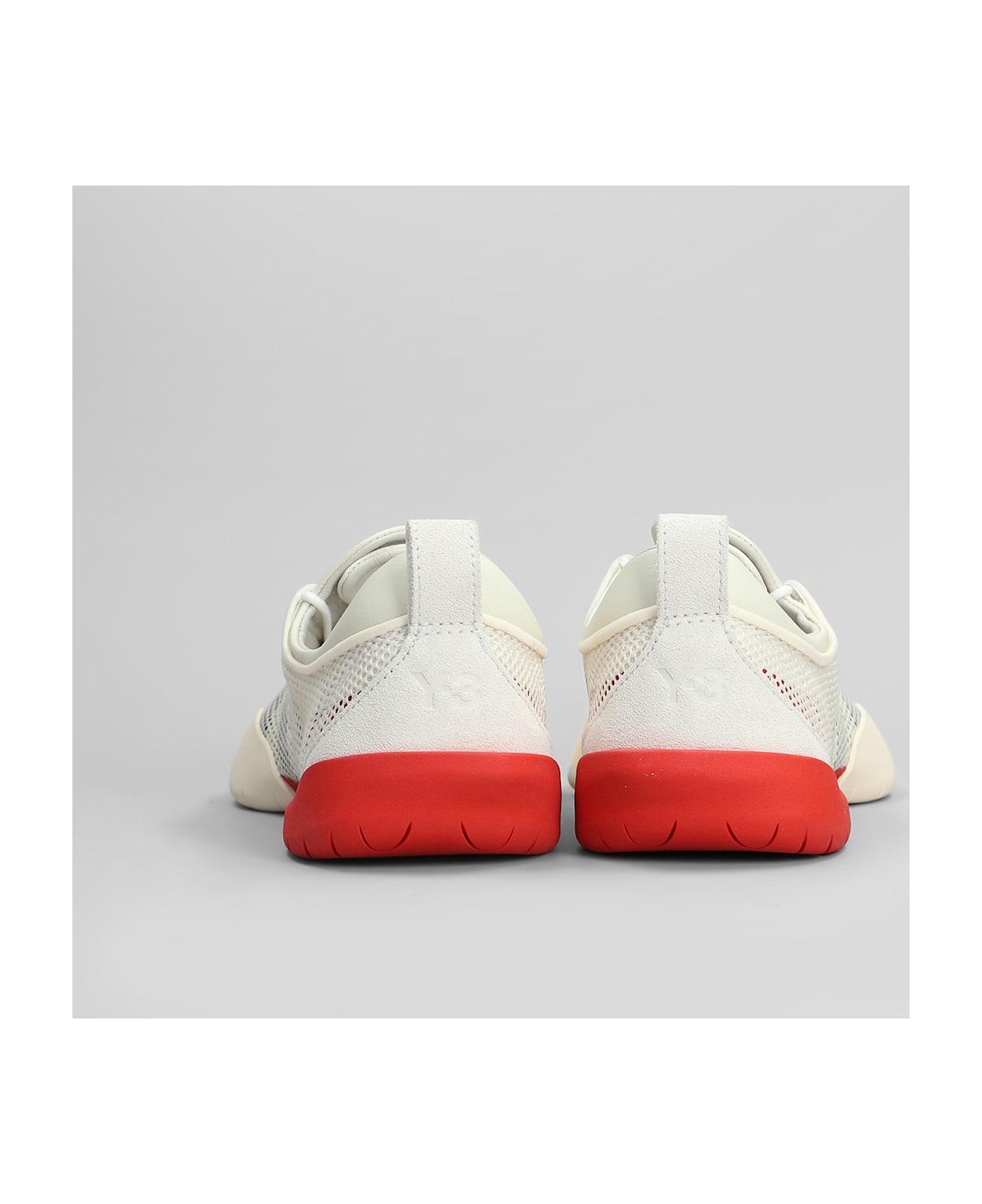 Y-3 Regu Sneakers In Beige Leather And Fabric - beige
