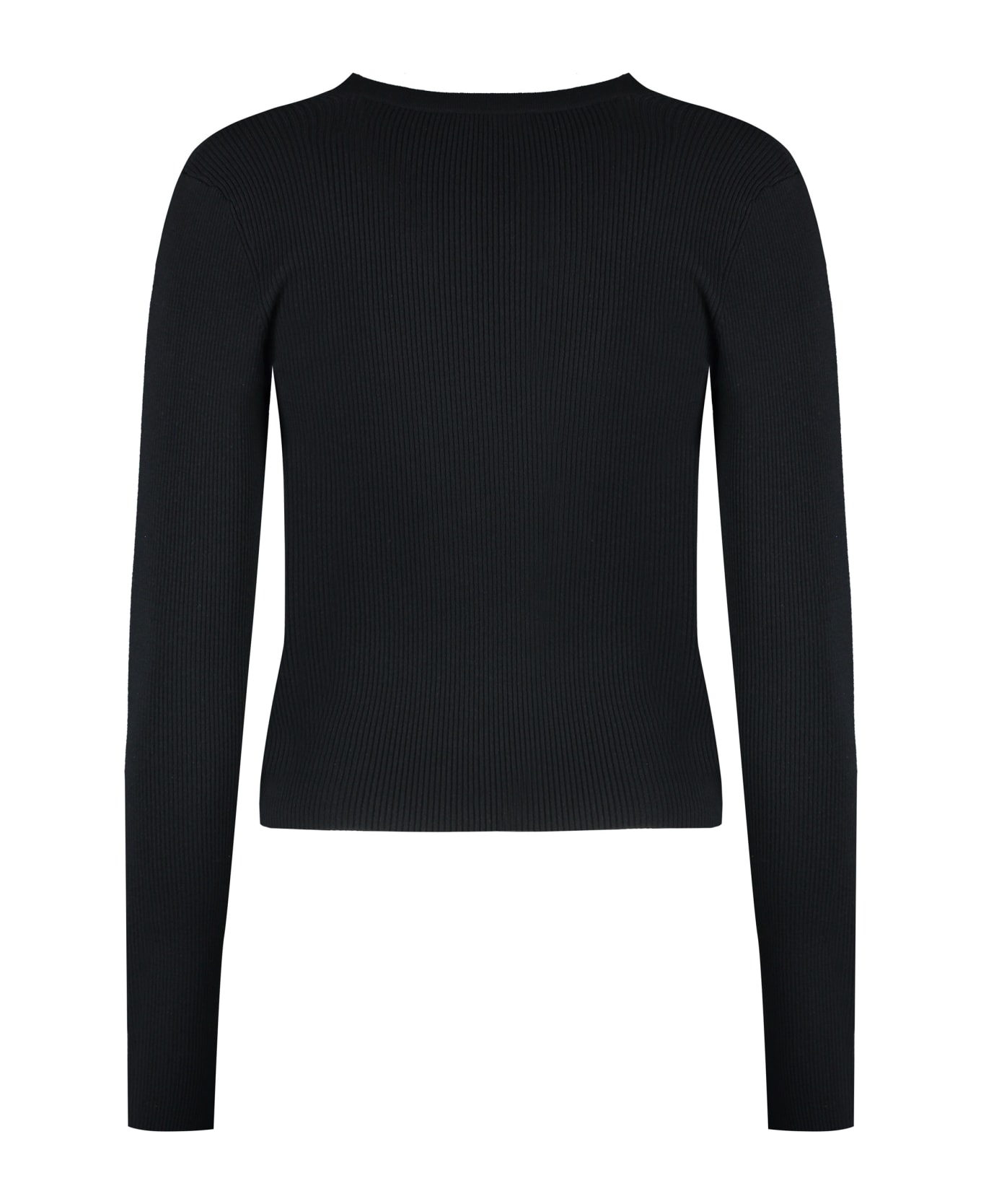 Elisabetta Franchi Tricot Sweater With Jewel - black