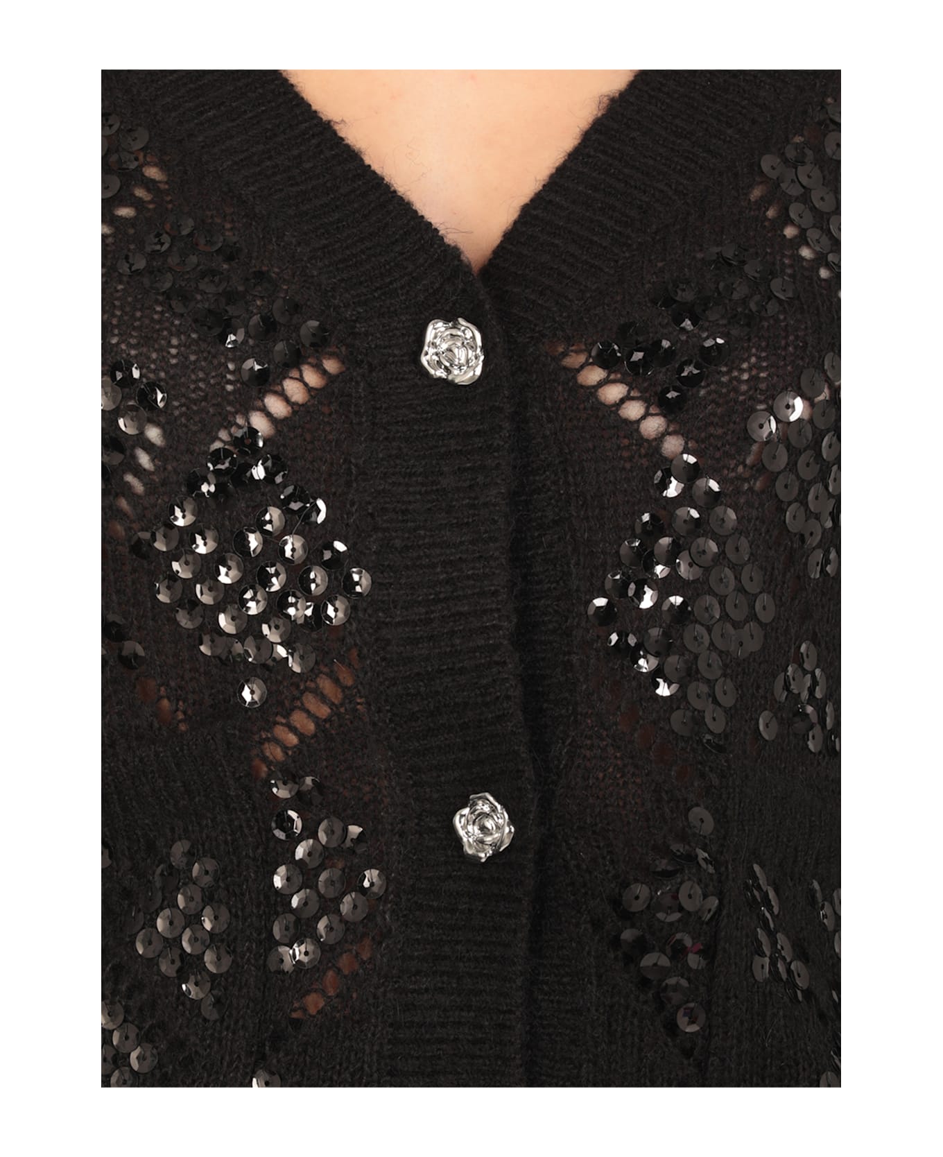 Rotate by Birger Christensen Cardigan Paillettes - Black