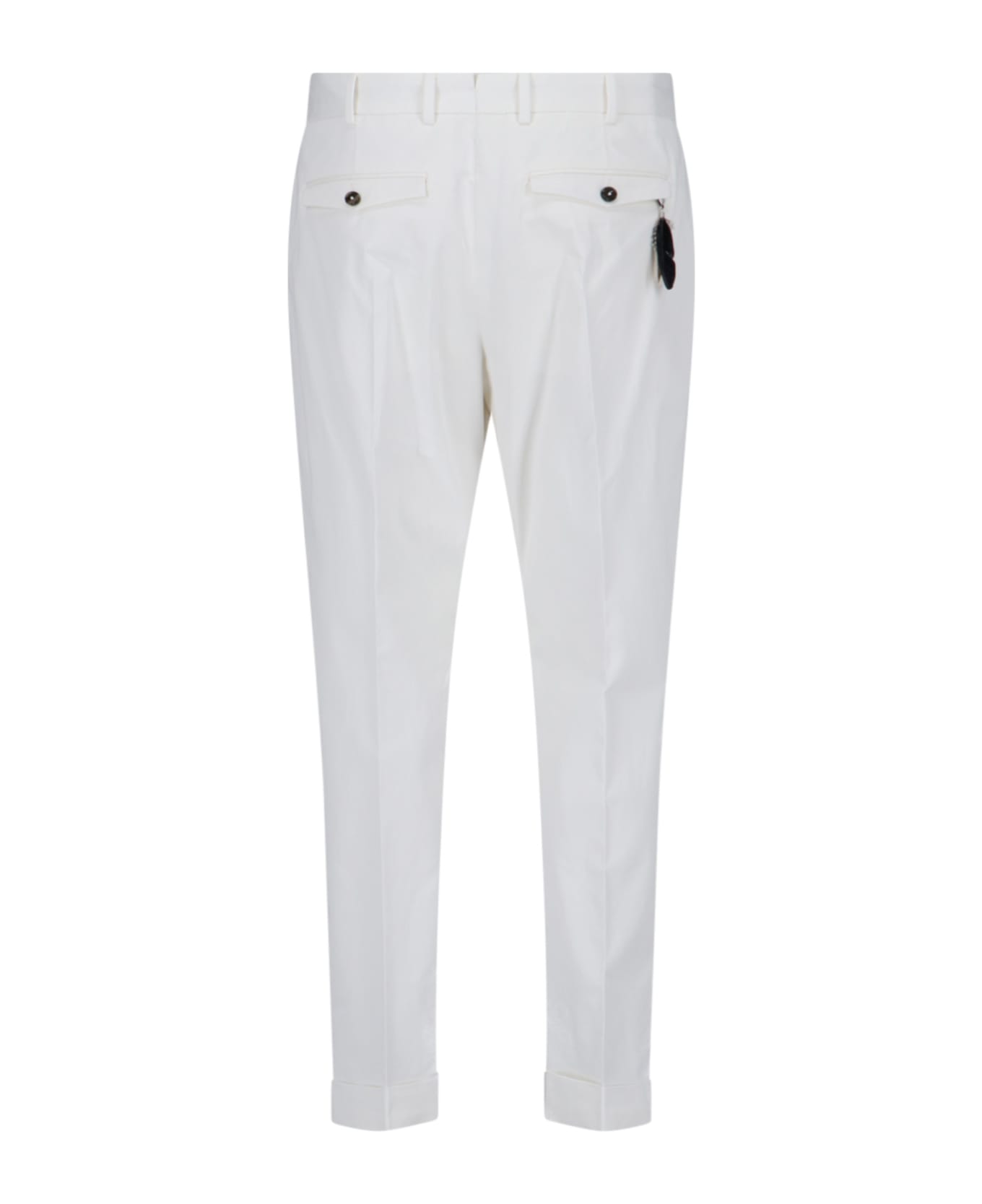 PT Torino Slim Trousers - White ボトムス