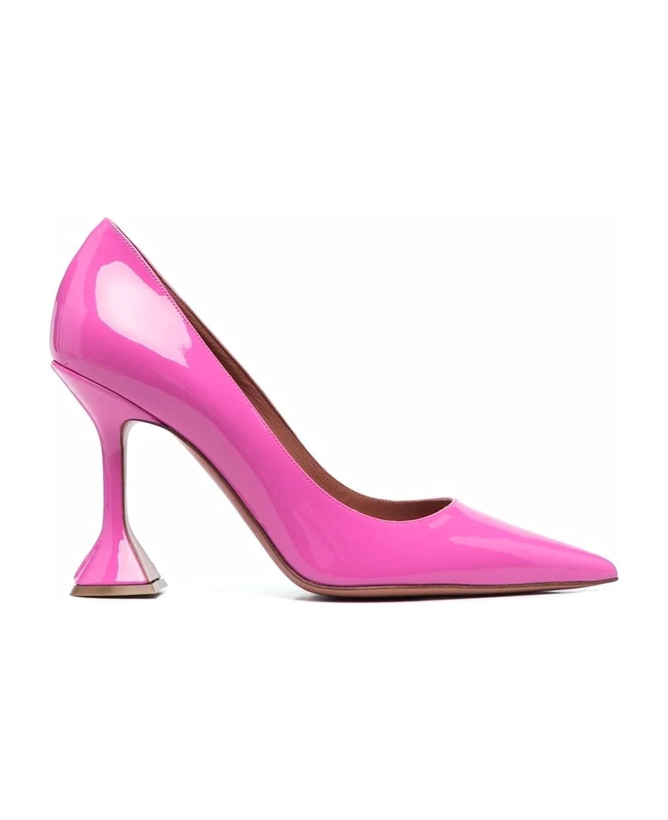 Amina Muaddi Ami Patent Leather Pumps - Pink