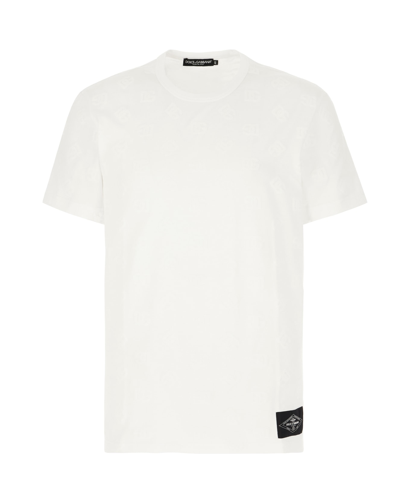 Dolce & Gabbana White Cotton T-shirt - BIANCO OTTICO