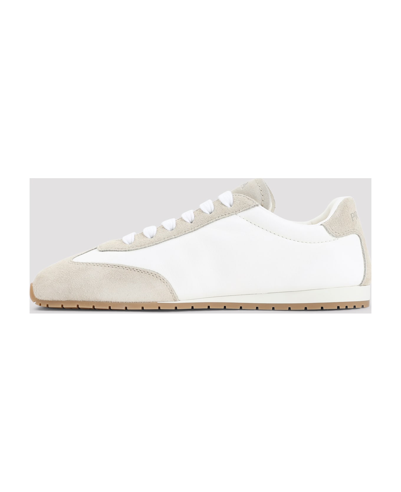 Prada Calf Leather Sneakers - Rg Avorio Pomice