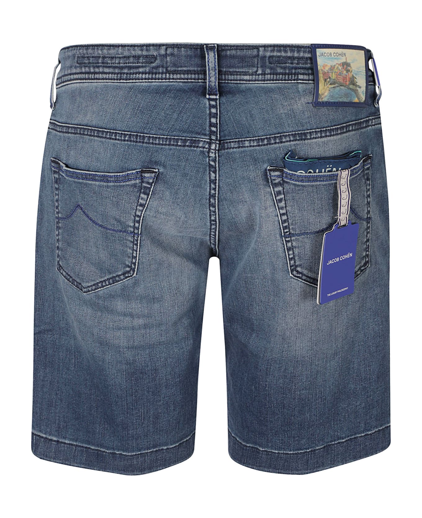 Jacob Cohen Button Denim Shorts - Blue