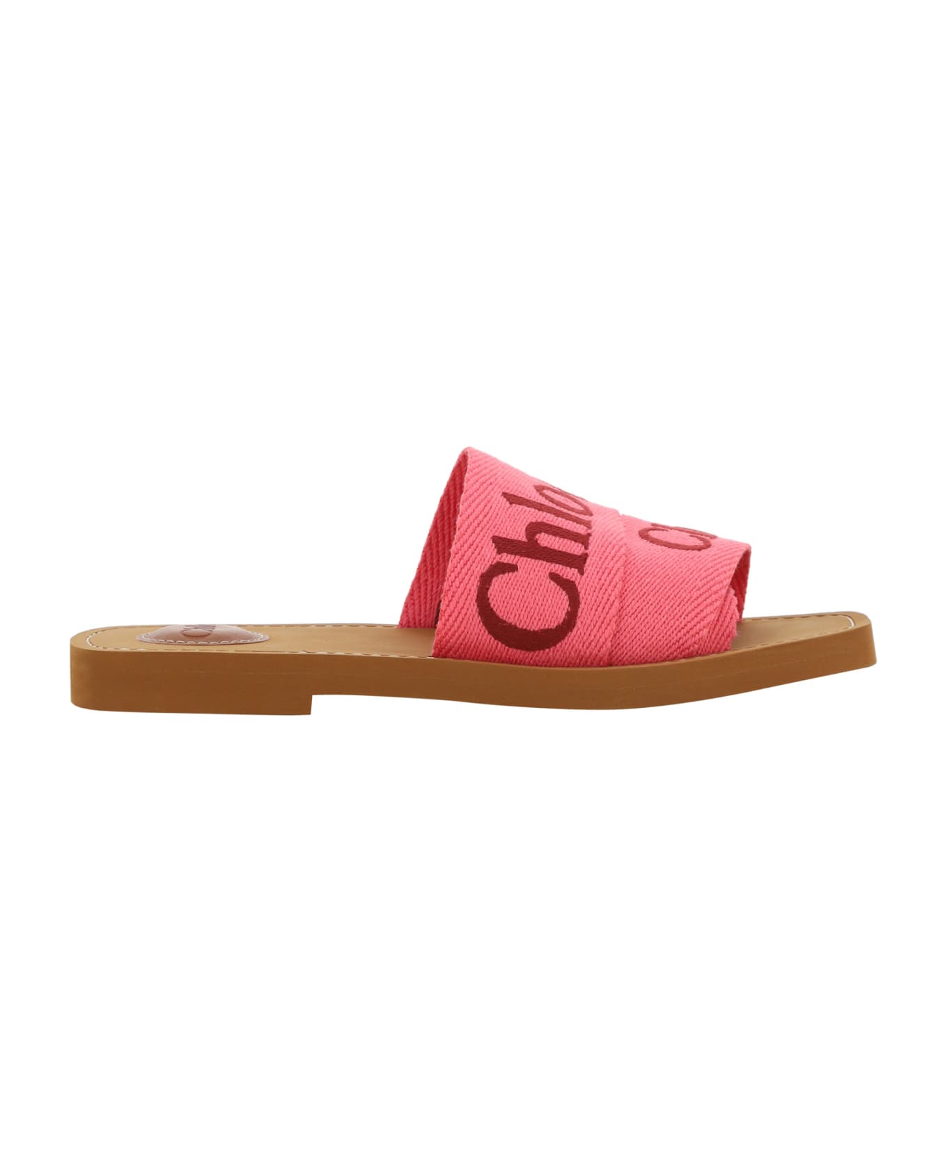Chloé Woody Sandals - Pink - Red