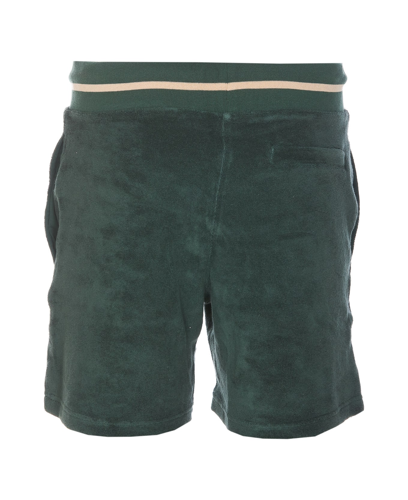 Autry Bermuda Shorts With Drawstring And Staple X Logo Detail In Jersey Man - Green ショートパンツ