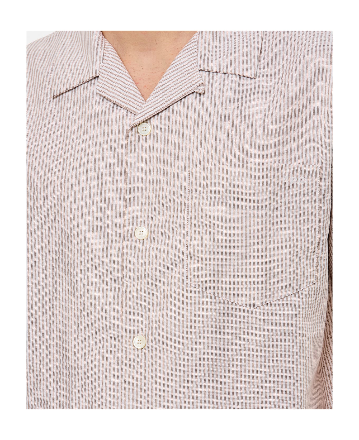A.P.C. Lloyd Logo Cotton Shirt - Beige シャツ