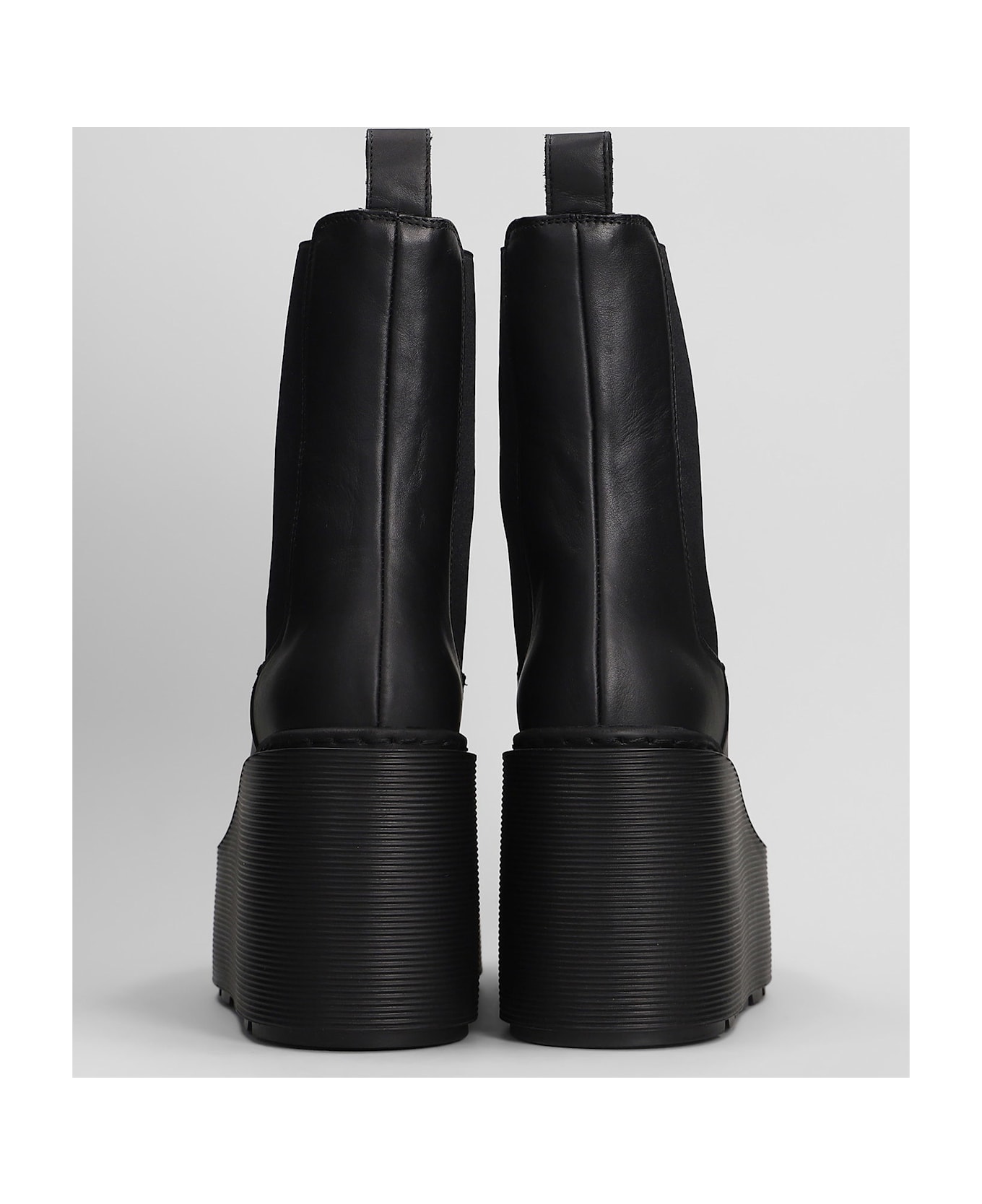 Vic Matié Elodie 101 High Heels Ankle Boots In Black Leather - black